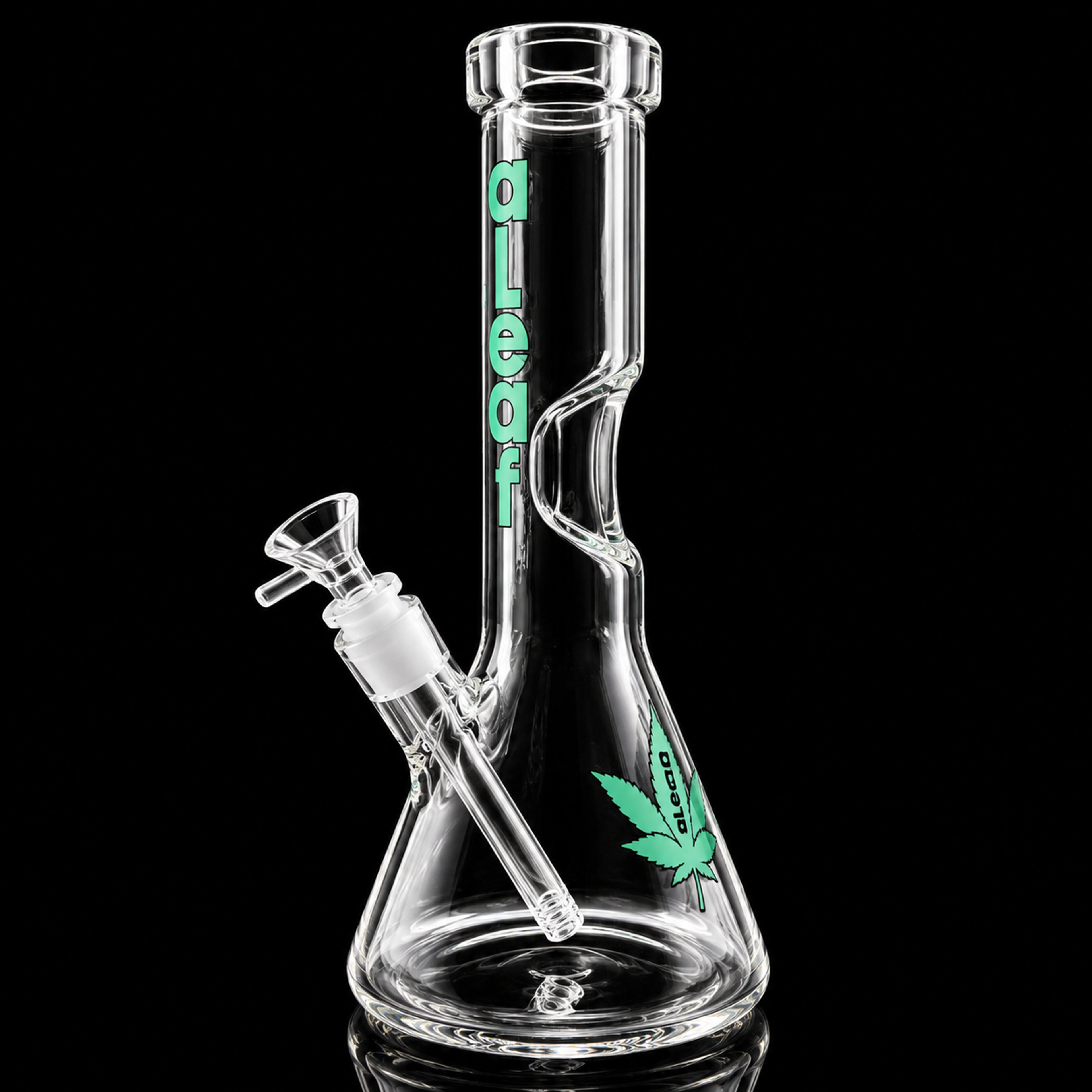aLeaf 13.5” Beaker Bong – Thick Glass Water Pipe with 14mm Bowl & Downstem image 0
