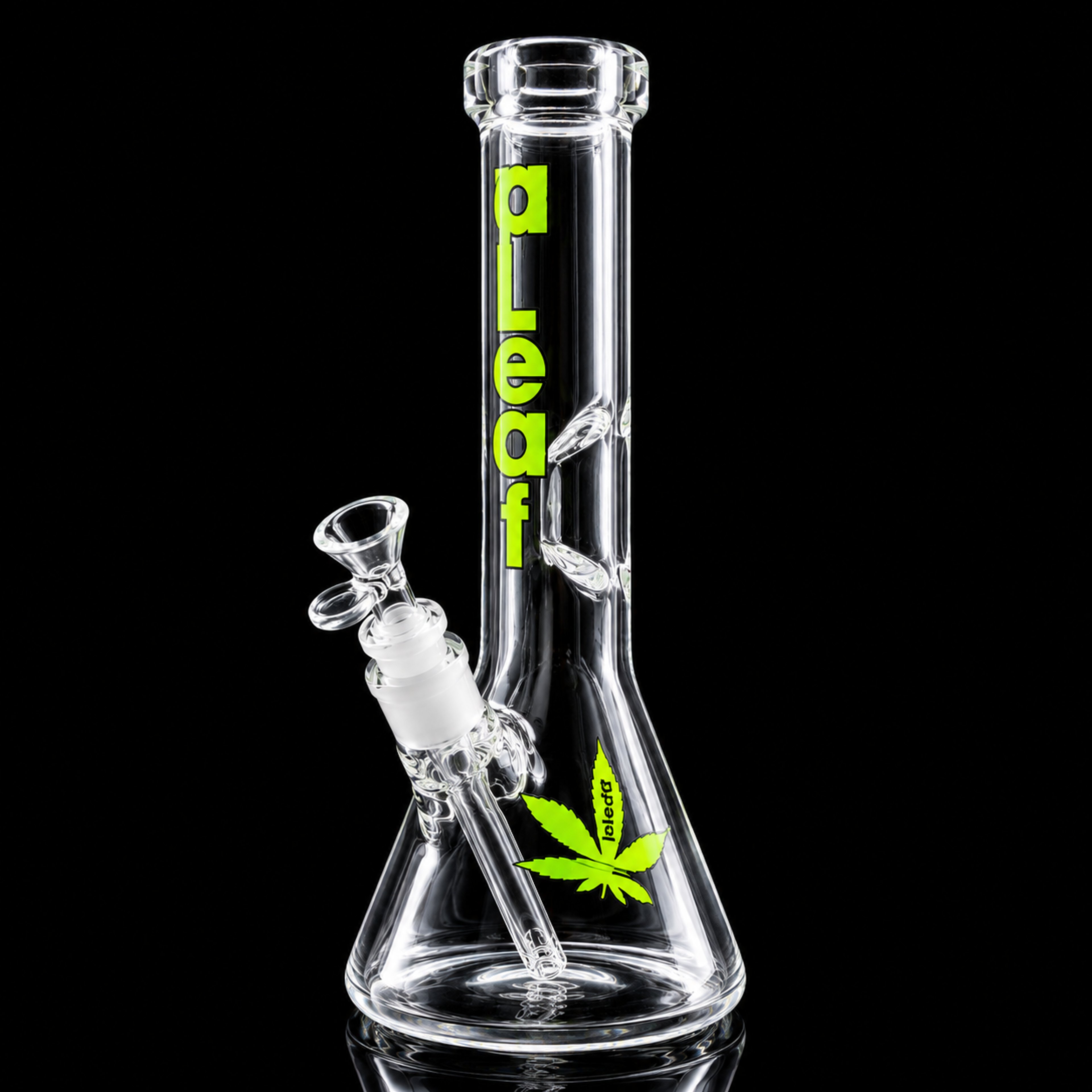 aLeaf 13” Beaker Bong – Thick Glass Water Pipe with 14mm Bowl & Downstem image 0