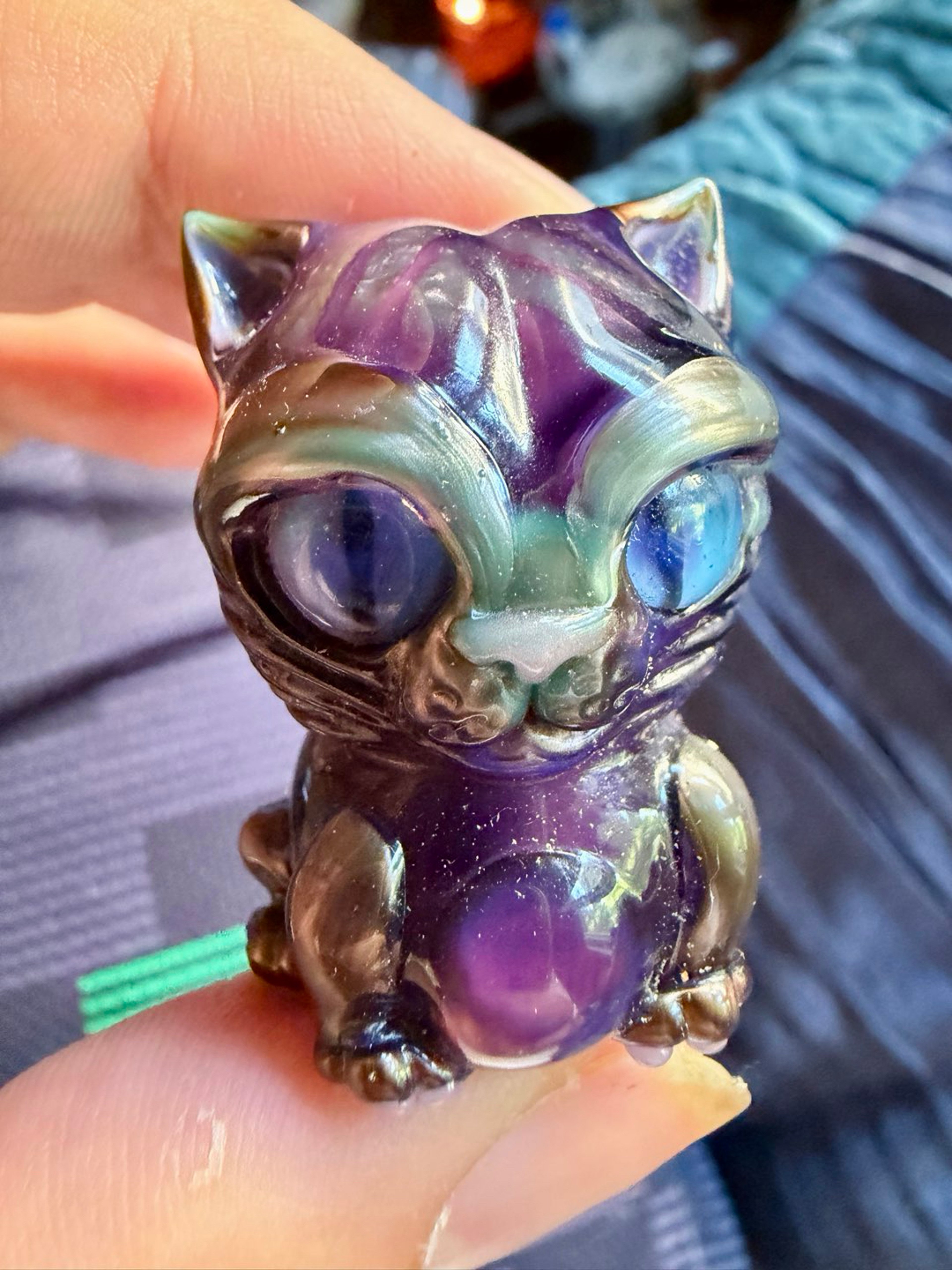 Preview pic of Nathan Belmont Lil Purple Kitty Pensant
