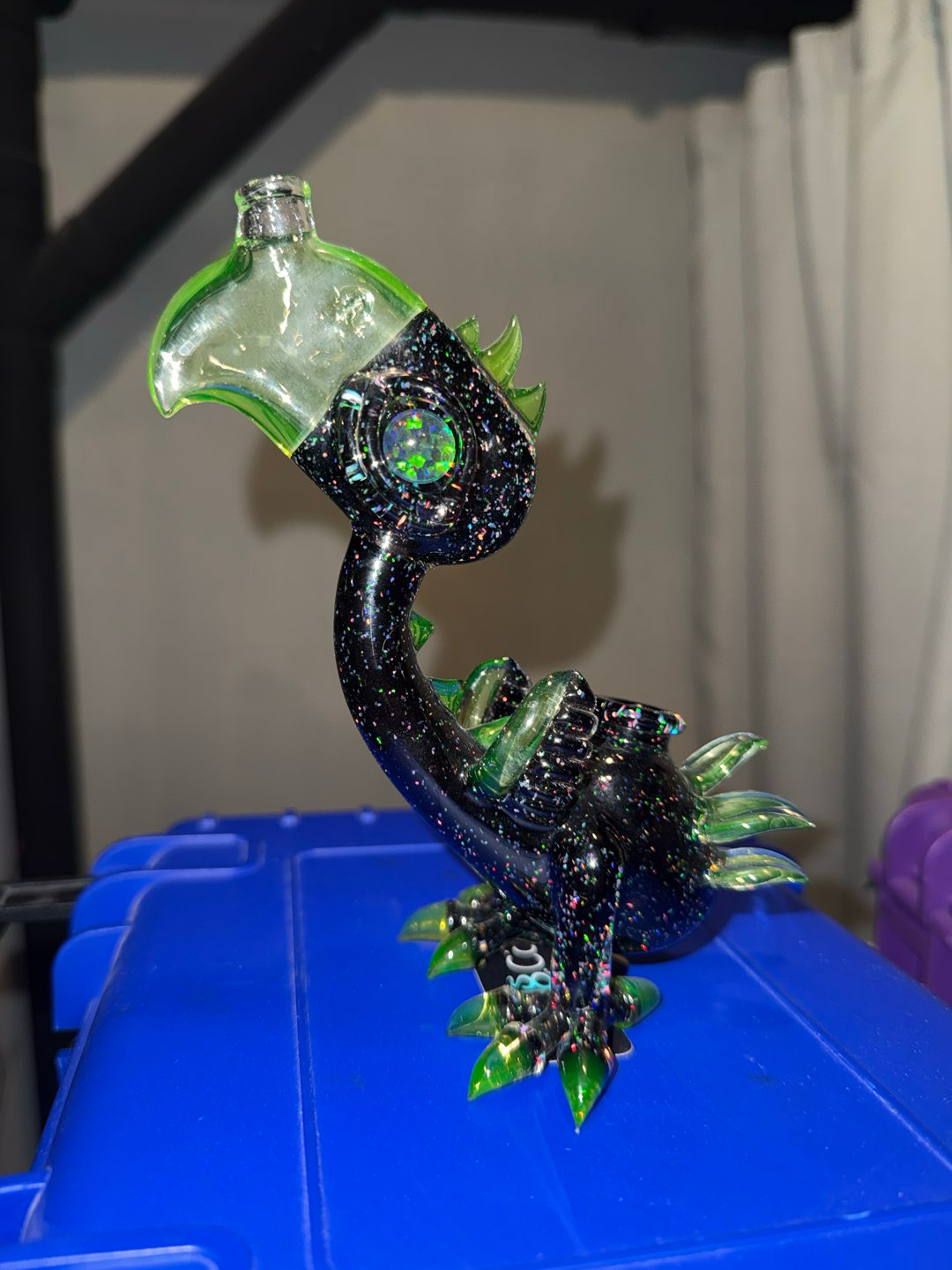Preview pic of Rj glass crushed opal toucan