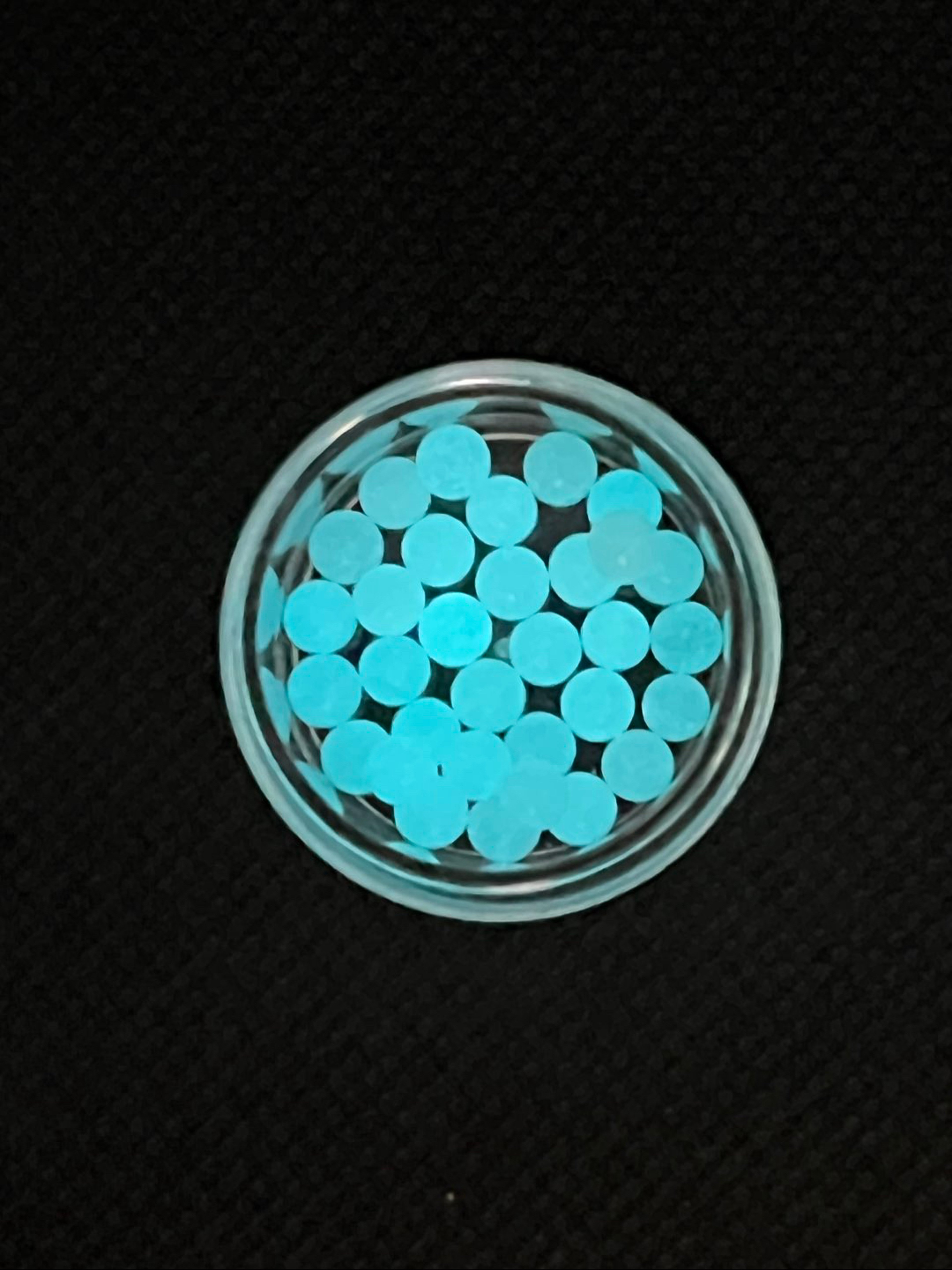 Preview pic of (2)4mm glow in the dark terp pearls for puffco peak, peak pro, proxy, dr. Dabber switch all e rig setups