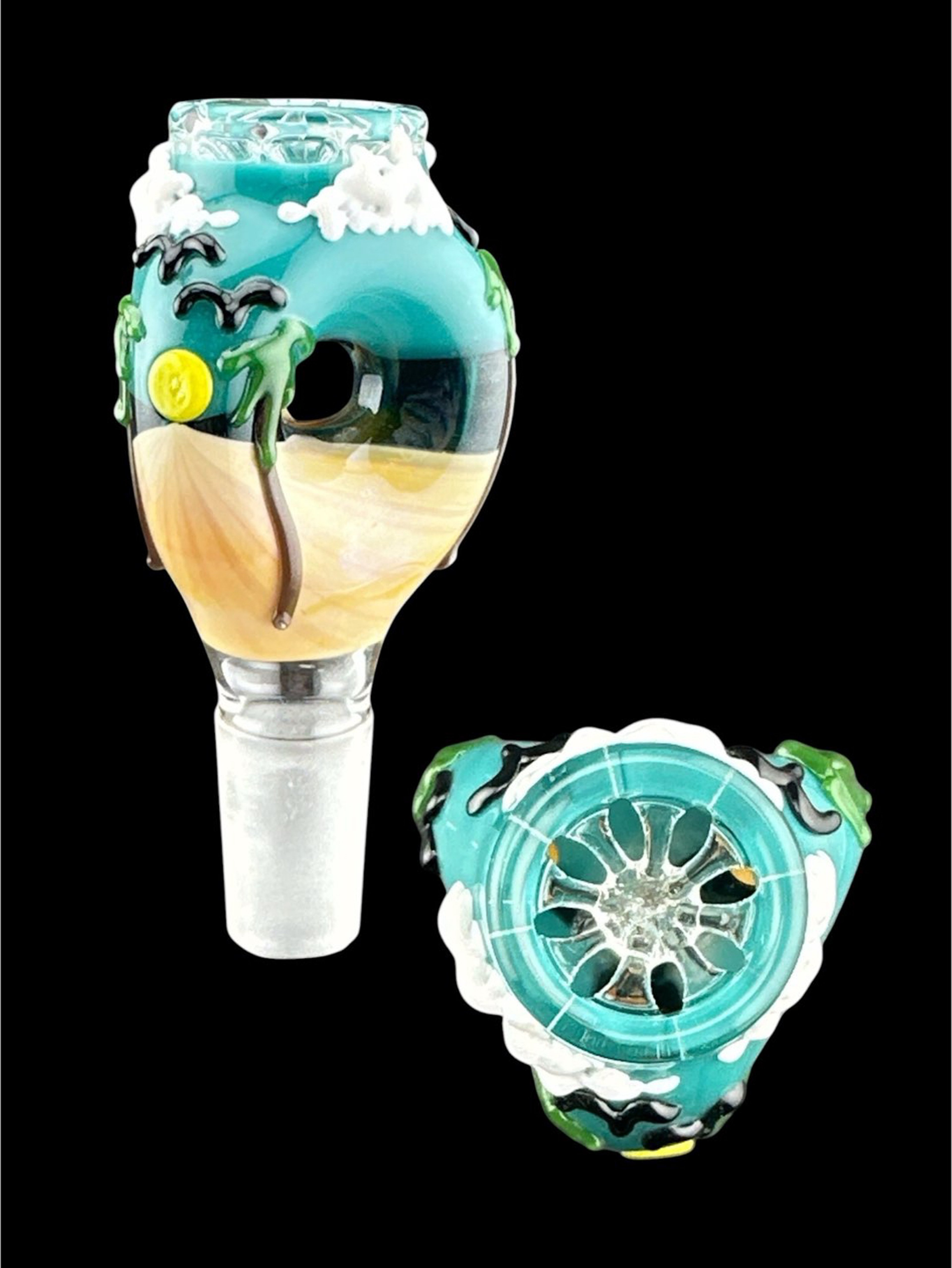 Preview pic of Brand New Ben Wilson Triple Donut Beach Scene Screen Slide 14mm