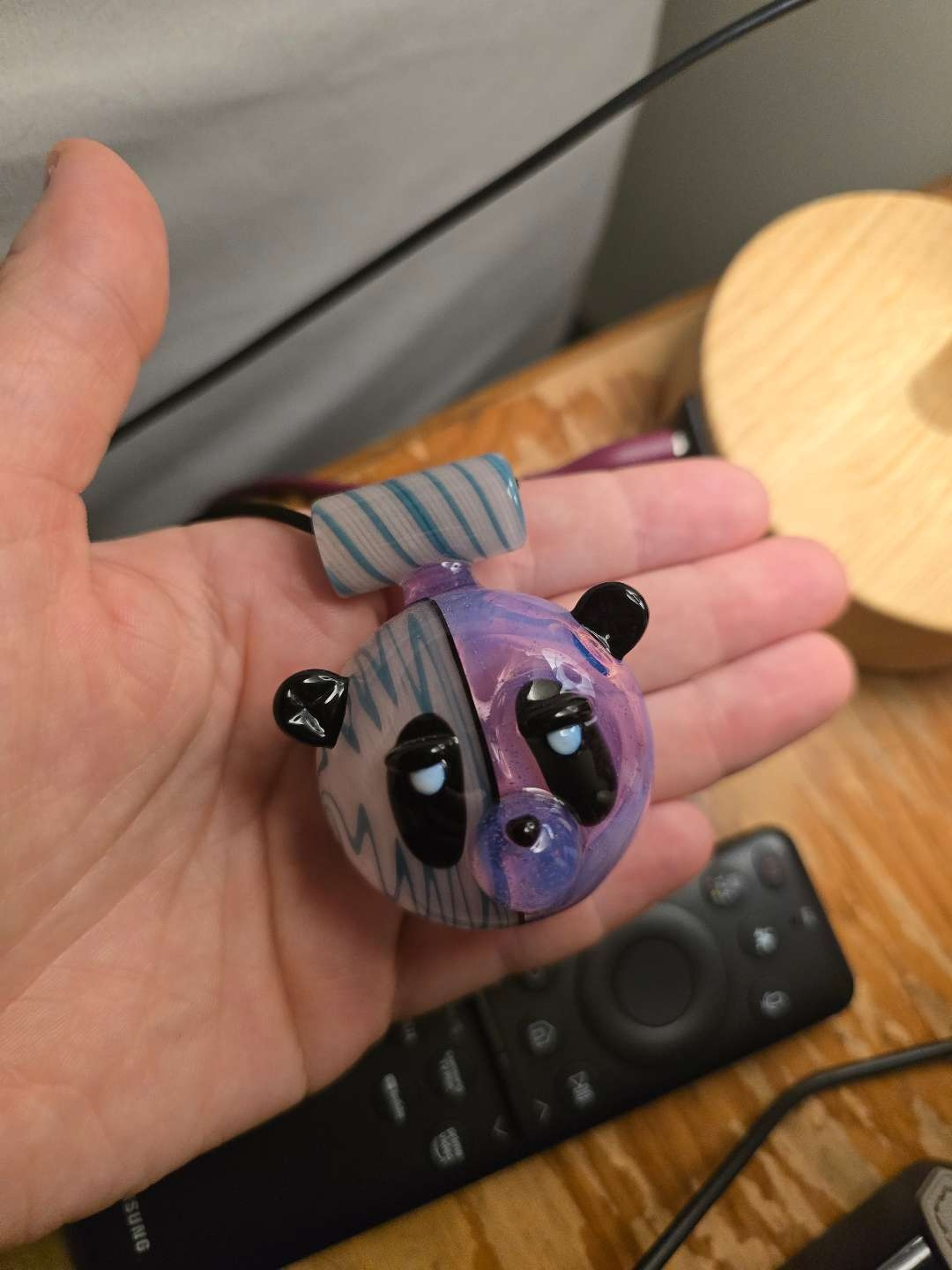 Preview pic of Domino Glass Panda Pendant