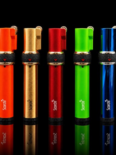 Preview pic of Scorch Torch 61585 Single Jet Flame Butane Torch Lighter – 5 Pack Assorted Colors – 3.75”