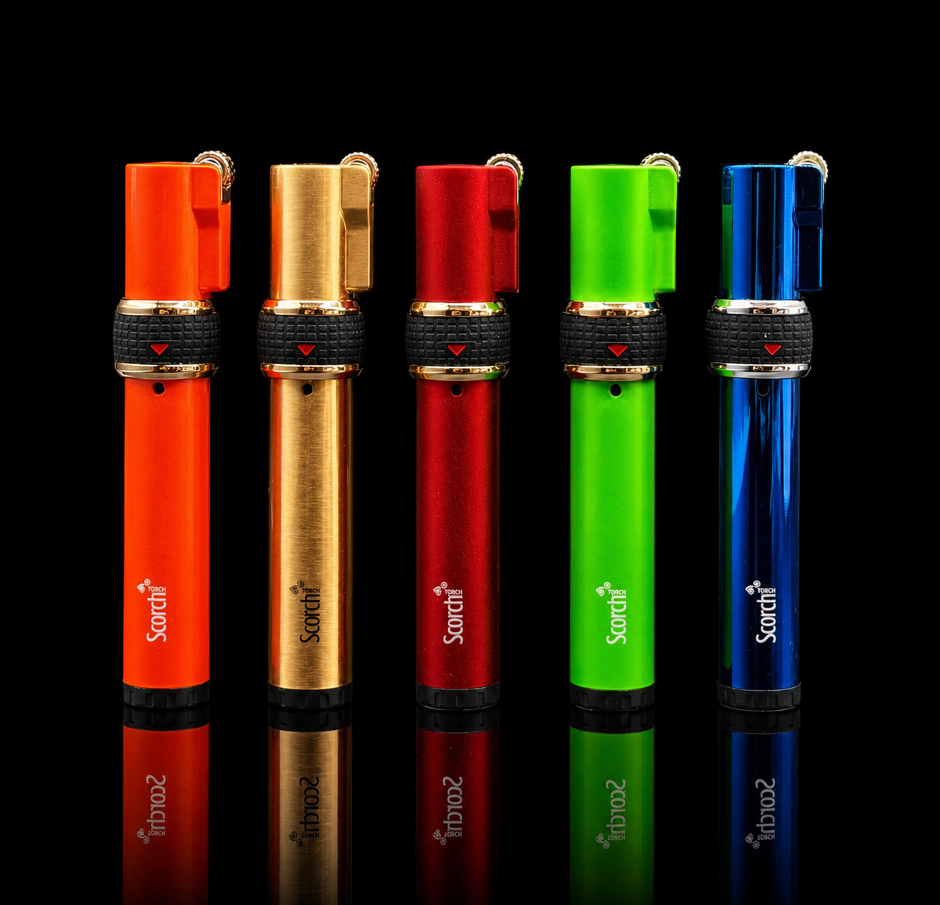 Preview pic of Scorch Torch 61585 Single Jet Flame Butane Torch Lighter – 5 Pack Assorted Colors – 3.75”