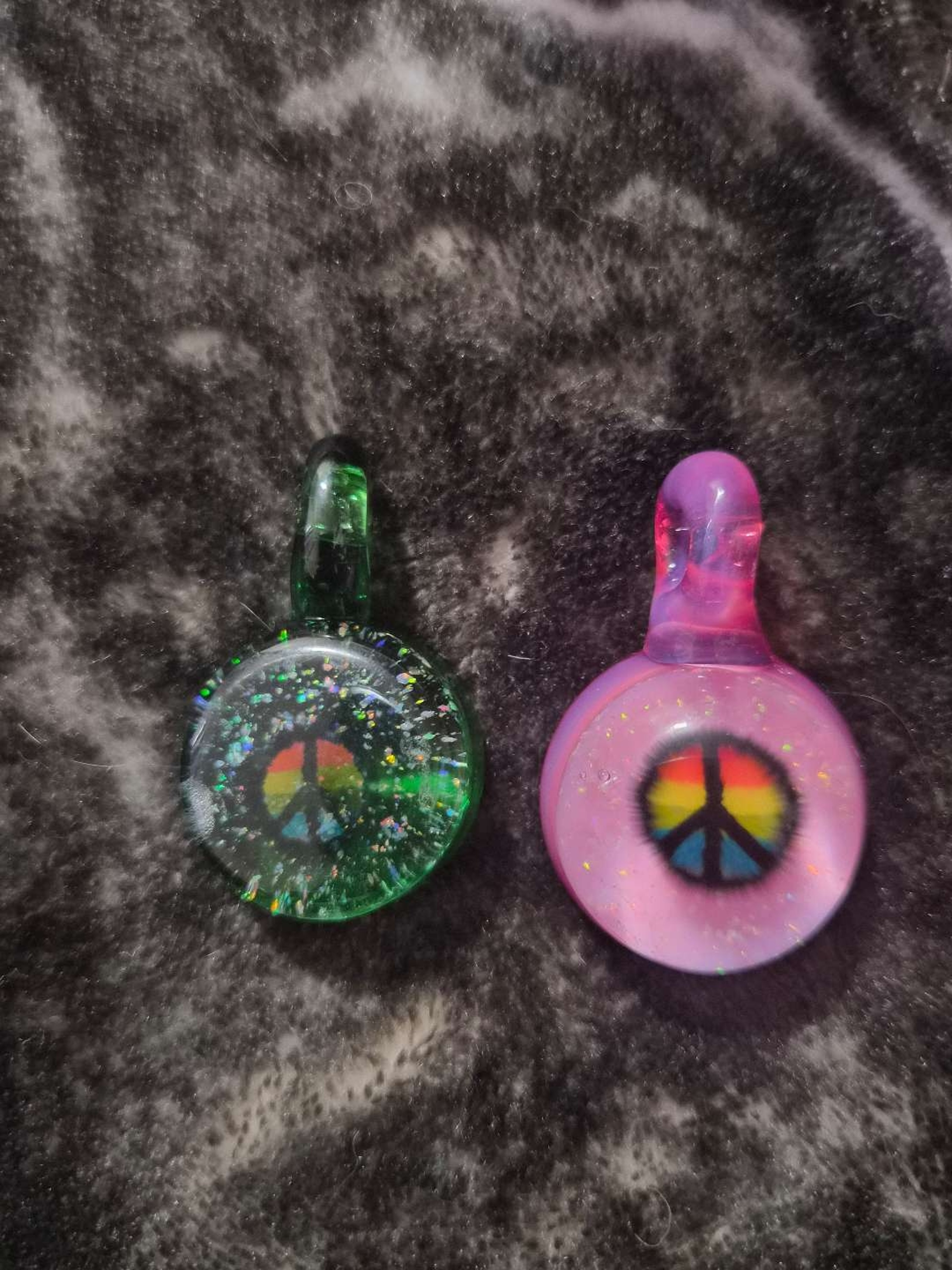 Preview pic of Rainbow Peace Mille Pendants
