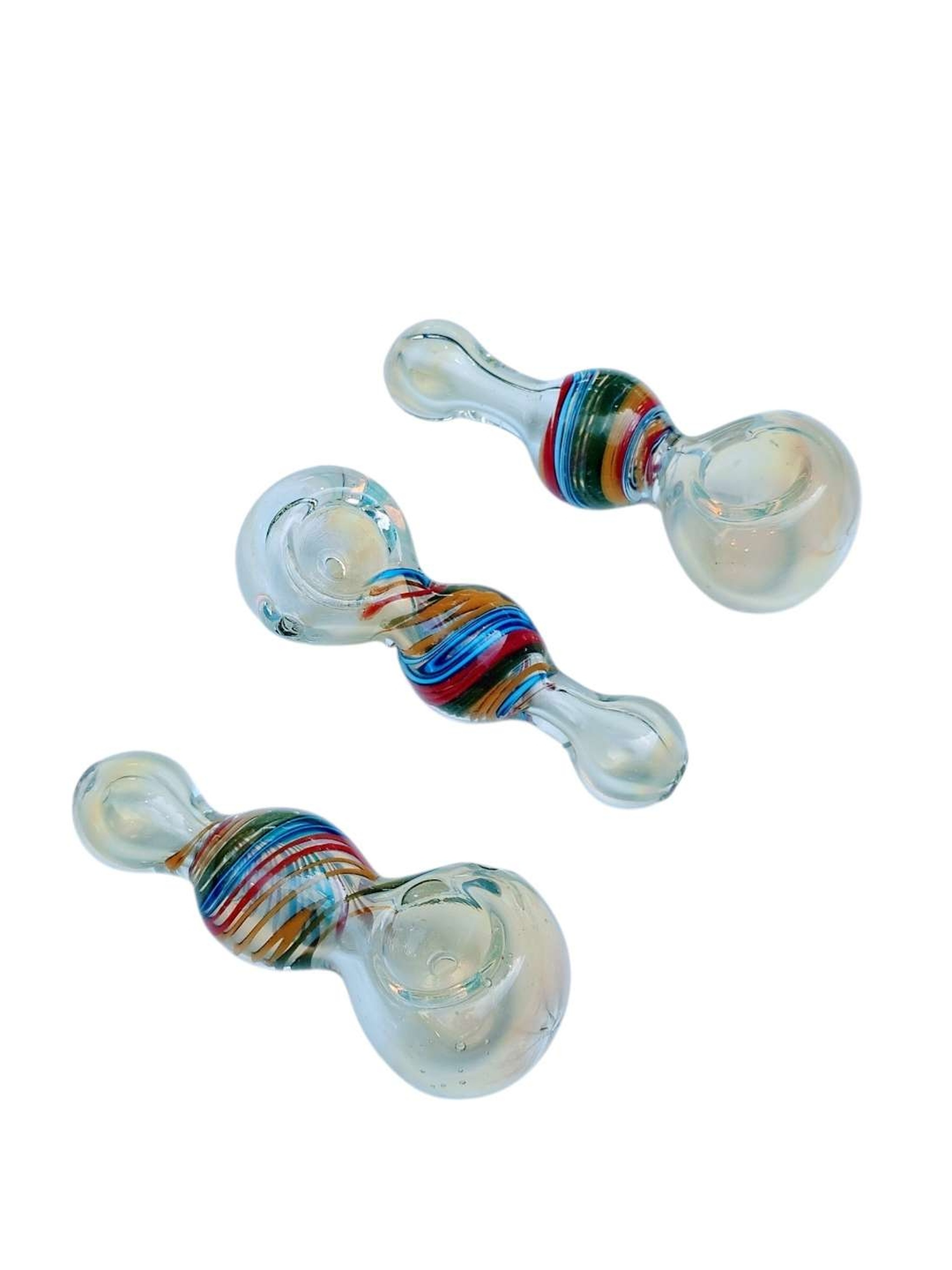 Preview pic of Rasta Swirl Frit Art Dry Pipe x 1