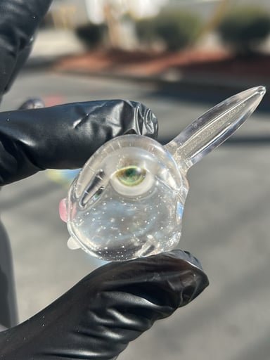 Preview pic of UV reactive bunny head pendant