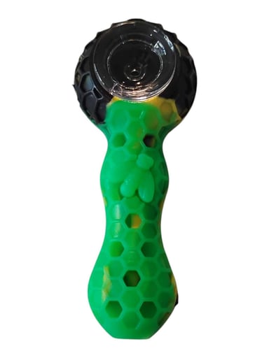 Preview pic of Green/Black Honeybee Pipe with Storage & Utensil