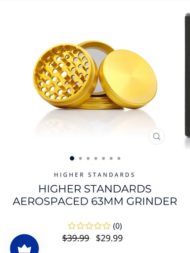 Preview pic of Gold 2.0" Aerospaced Grinder by Higher Standards 63 mm – Premium Quality