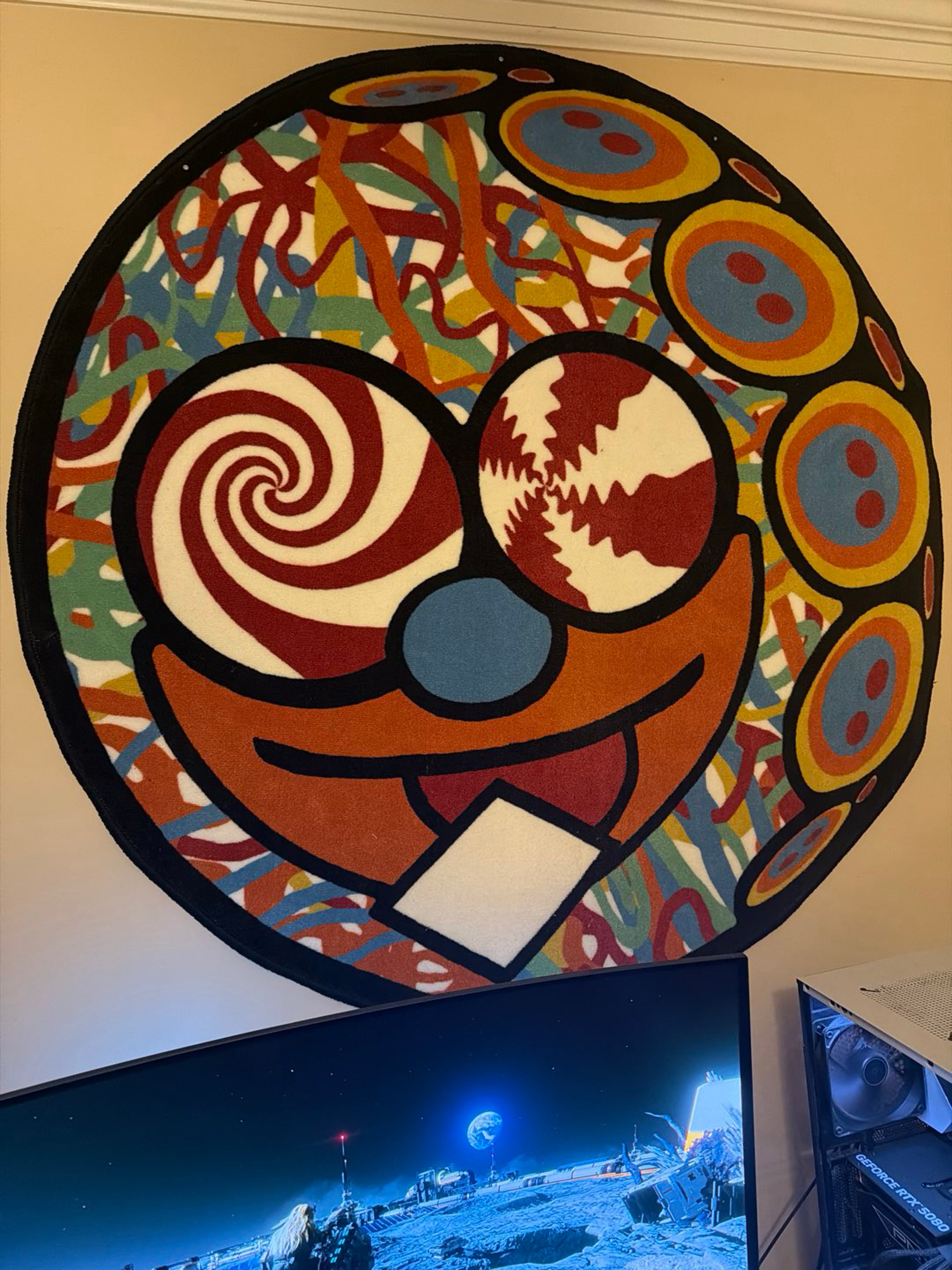 Preview pic of Mike gong/ parking lot collective collab rug