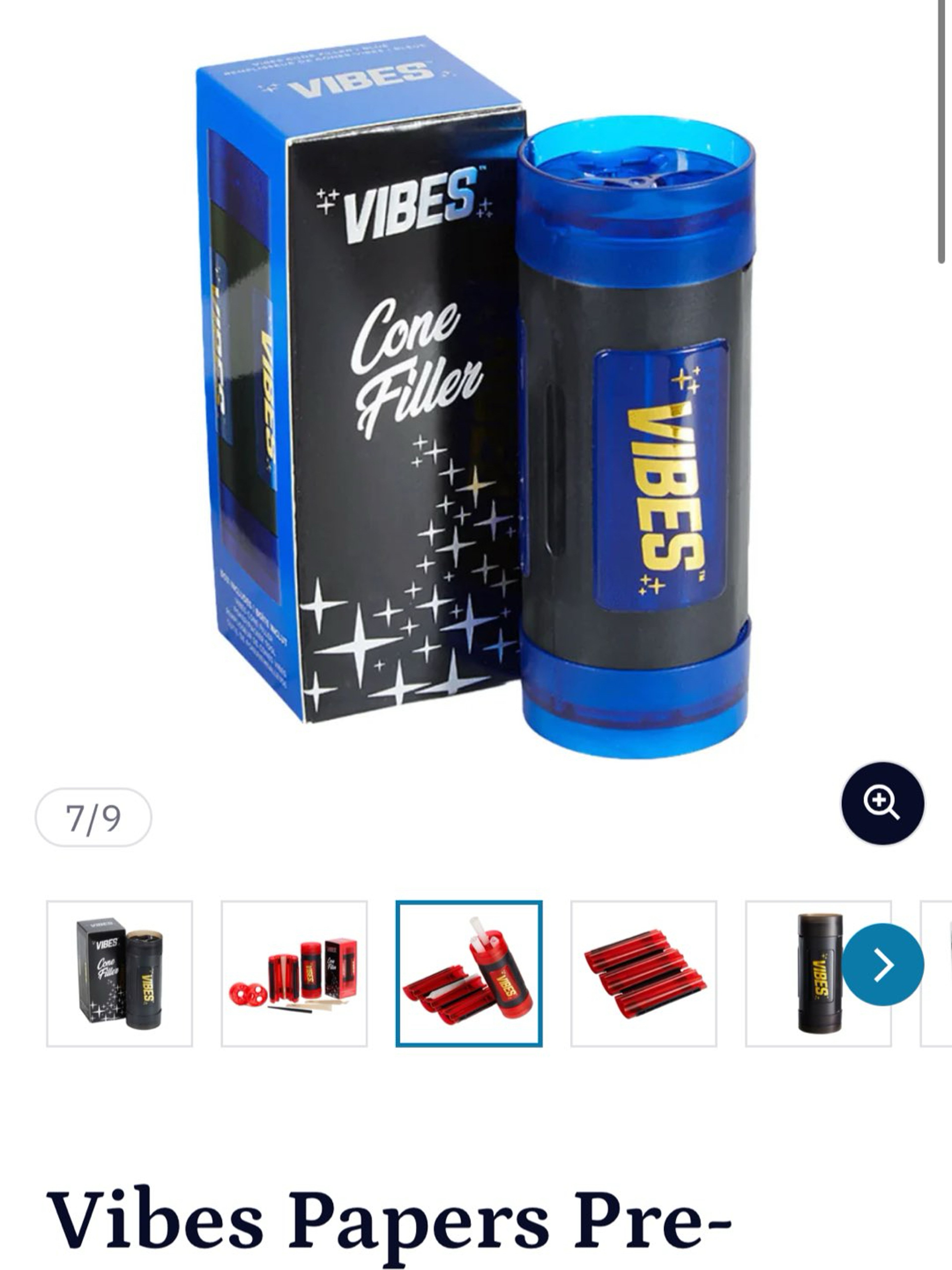 Preview pic of VIBES - Cone Filler - 3-or-1 - Blue
