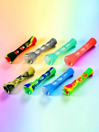 Preview pic of Silicone Wrapped Glass Chillum x 1