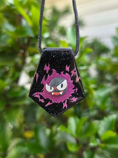 Preview pic of Ghastly Layered Pokemon Glow UV Pendant