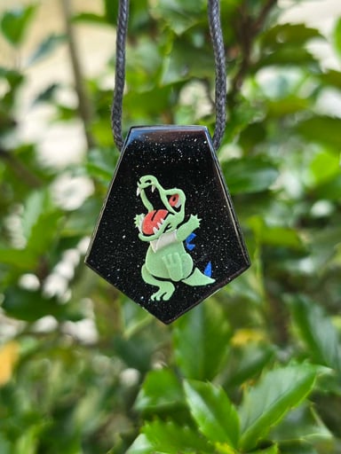 Preview pic of Totodile Pokemon Layered Glow Pendant