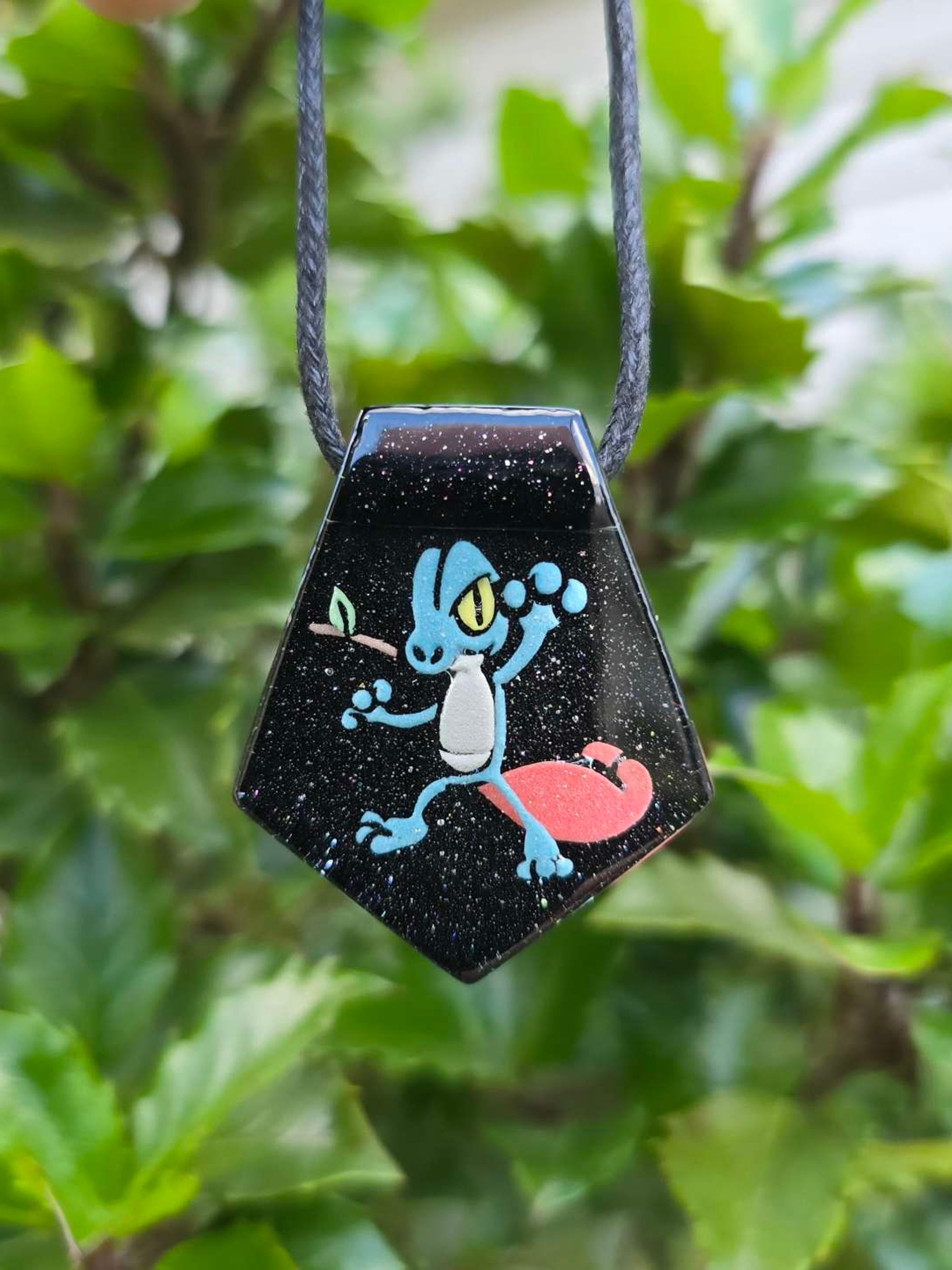 Shiny Treecko Layered Glow Pendant image 0