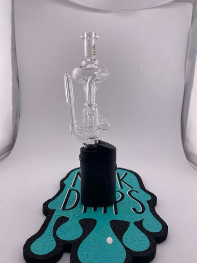 Preview pic of CaliBear Glass Dr. Dabber Ghost² Glass Mouthpiece - Dual Jet Recycler