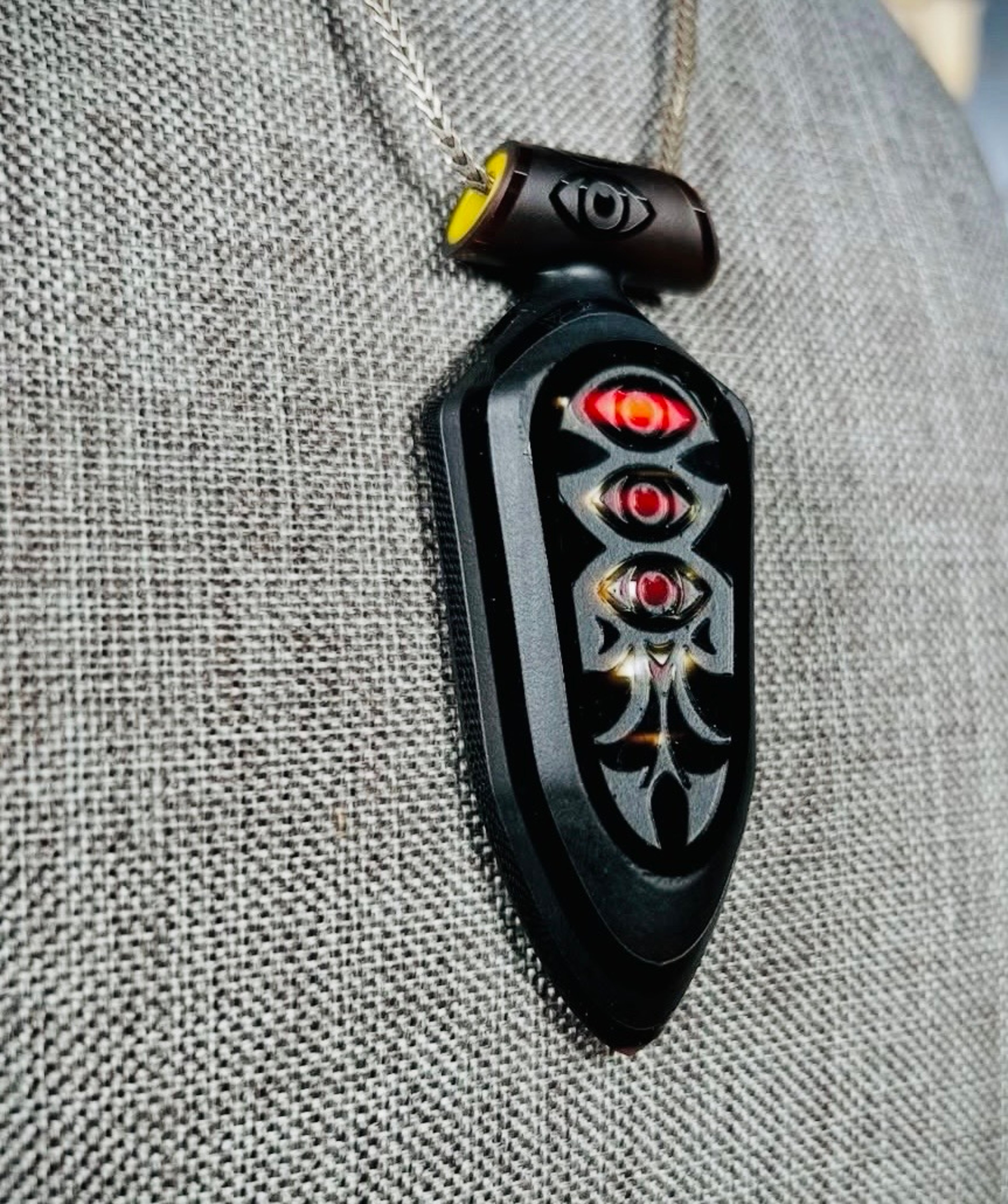 Preview pic of SUPER RARE 1/1 JDZ TABLET PENDANT #6 MULTI TECH WINDOW LAYERED FACETED AND SANDBLASTED +