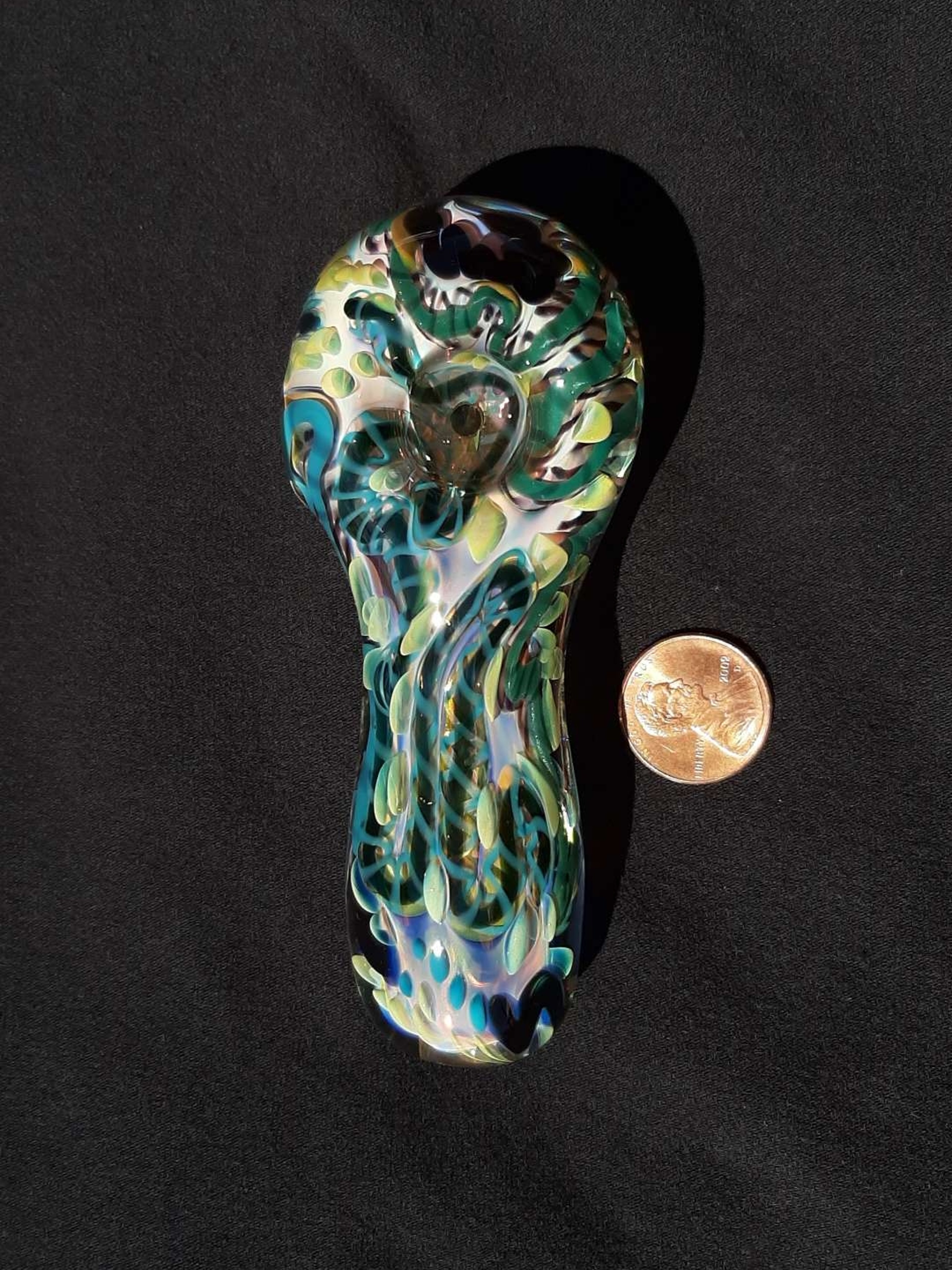 Preview pic of Inside out, color changing, borosilicate glass pipe. FREE SHIPPING