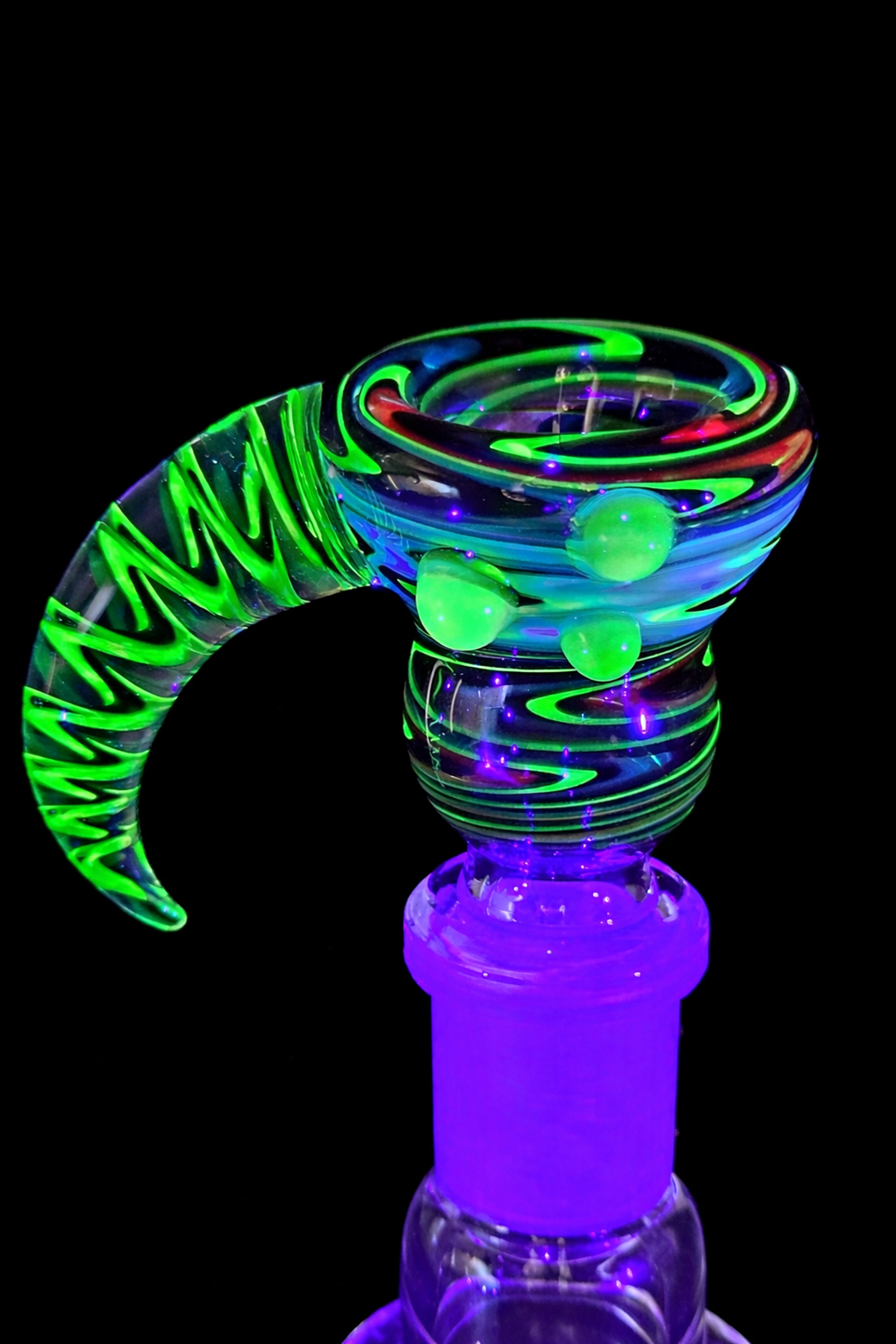 Preview pic of UV Reactive 14mm Slide With Horn