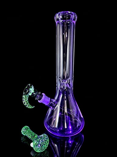 Preview pic of 13" Beaker With UV Reactive Slide And UV Pipe