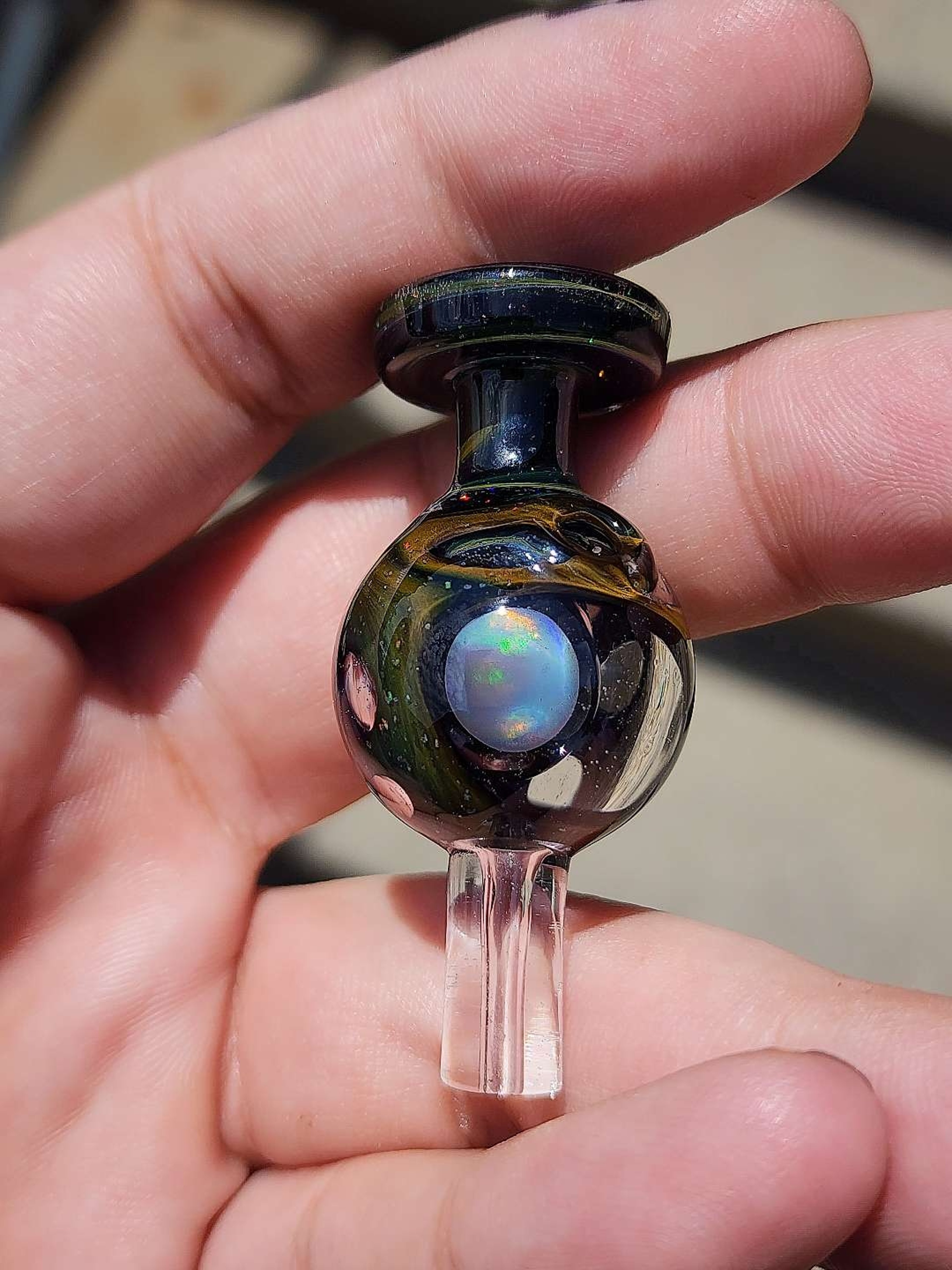 Preview pic of Soup Glass double opal cropal wormhole cap