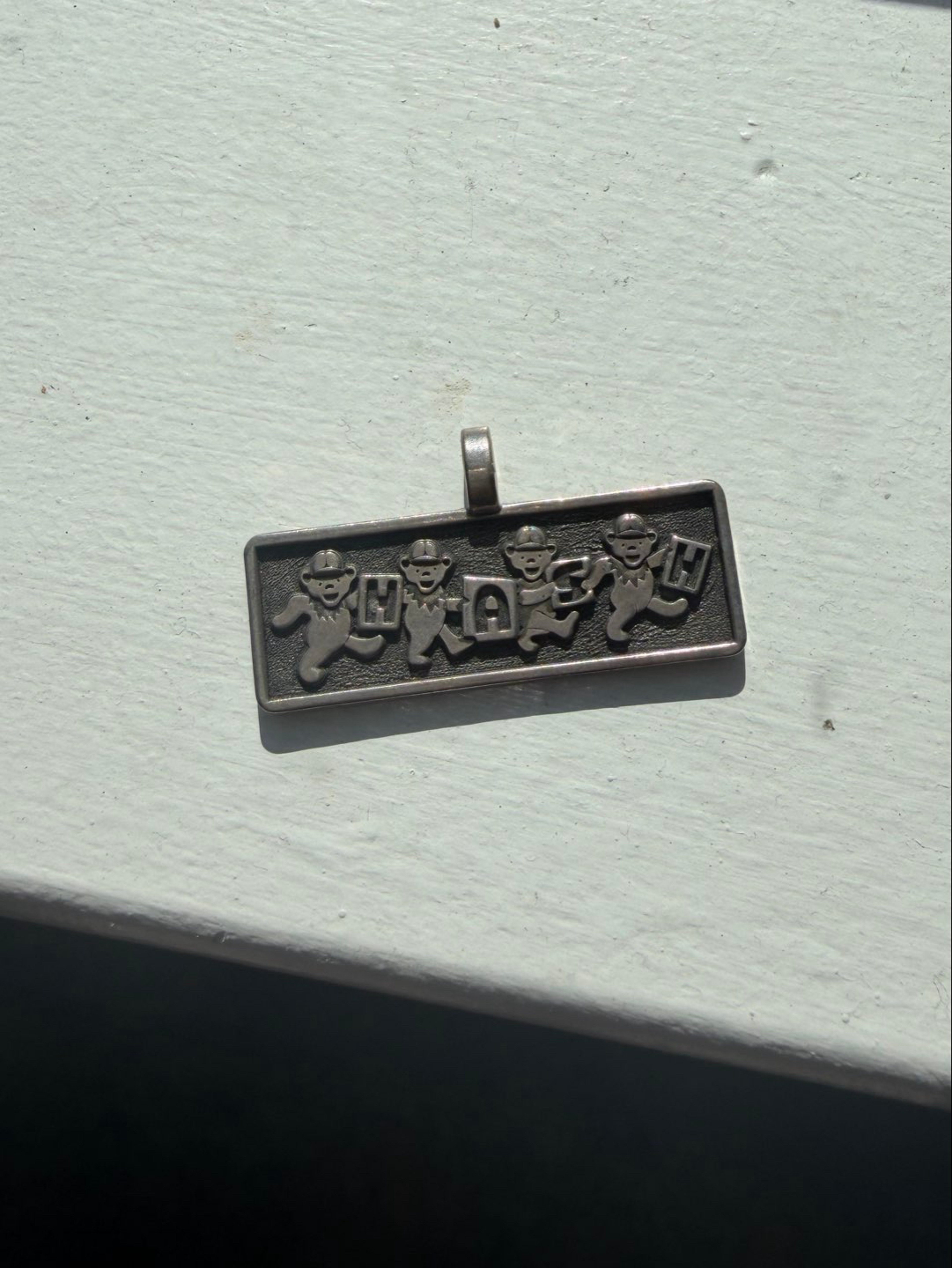Preview pic of HASH dancing bears silver pendant Allmyhatsaredead x End1Designs