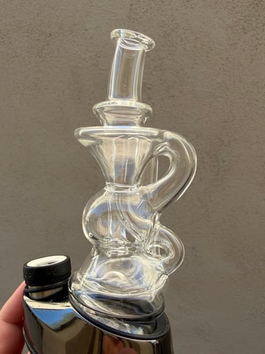 Preview pic of Custom DesiB Glass Puffco Peak Klein Recycler Attachment