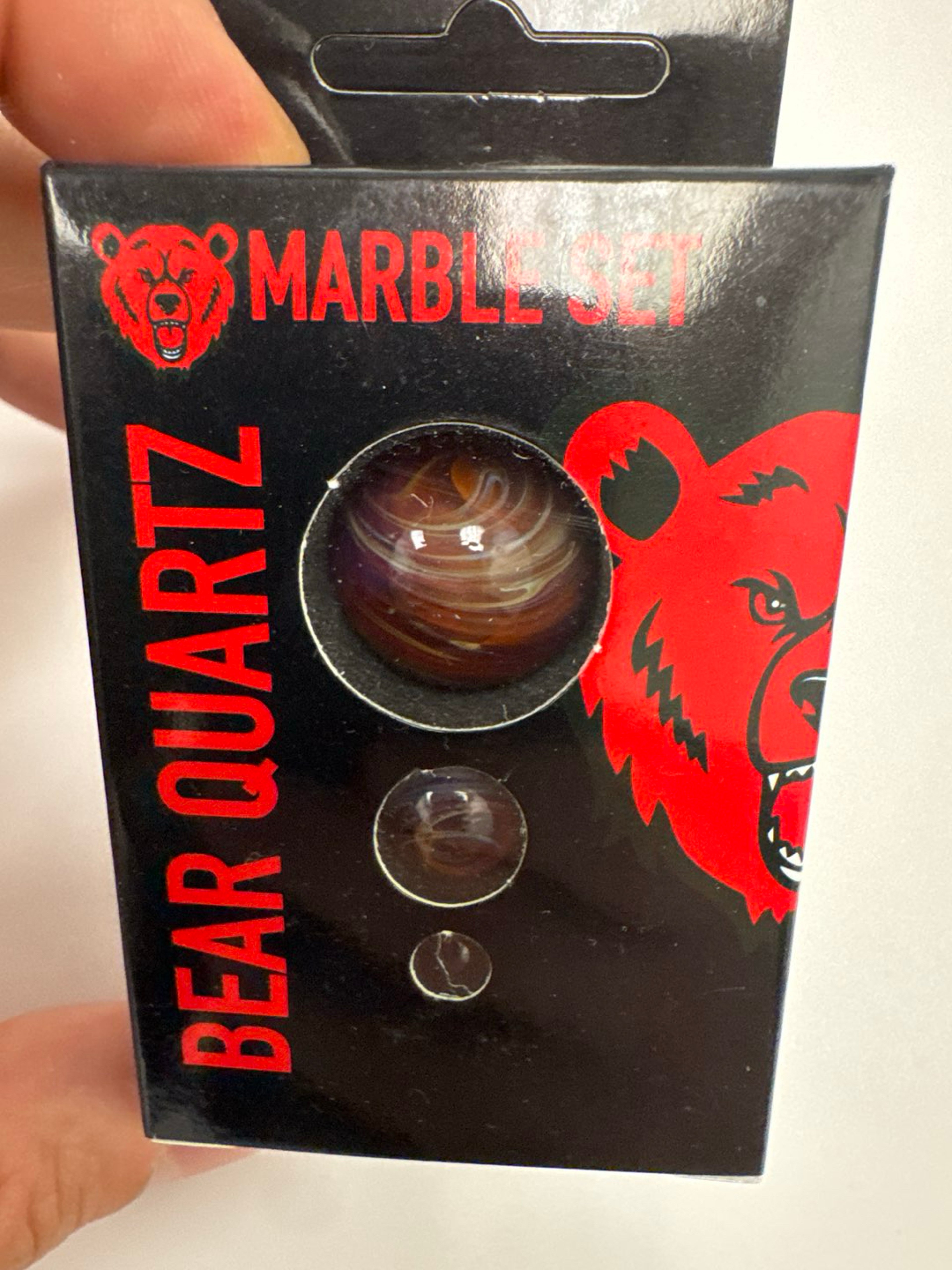 Preview pic of Bear Quartz marble sweat slurper set brown/orange with white swirl (Jupiter)