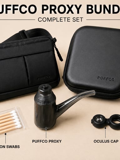Preview pic of Puffco Proxy Bundle + Travel Bag + Case + Black Bub + Extras