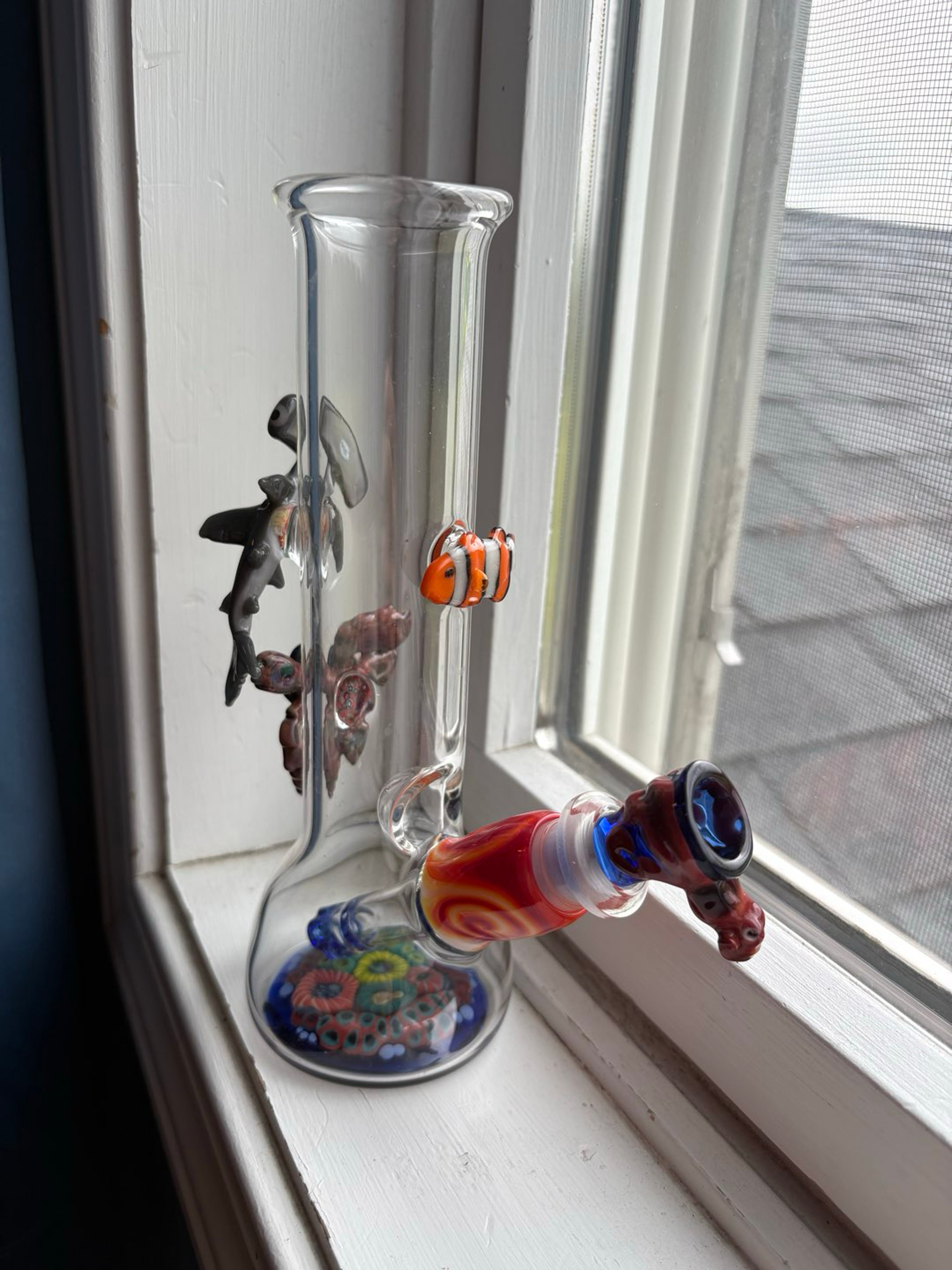 Preview pic of Johnny Landini GlassBlowing Custom Mini Beaker Bong/Rig 14MM