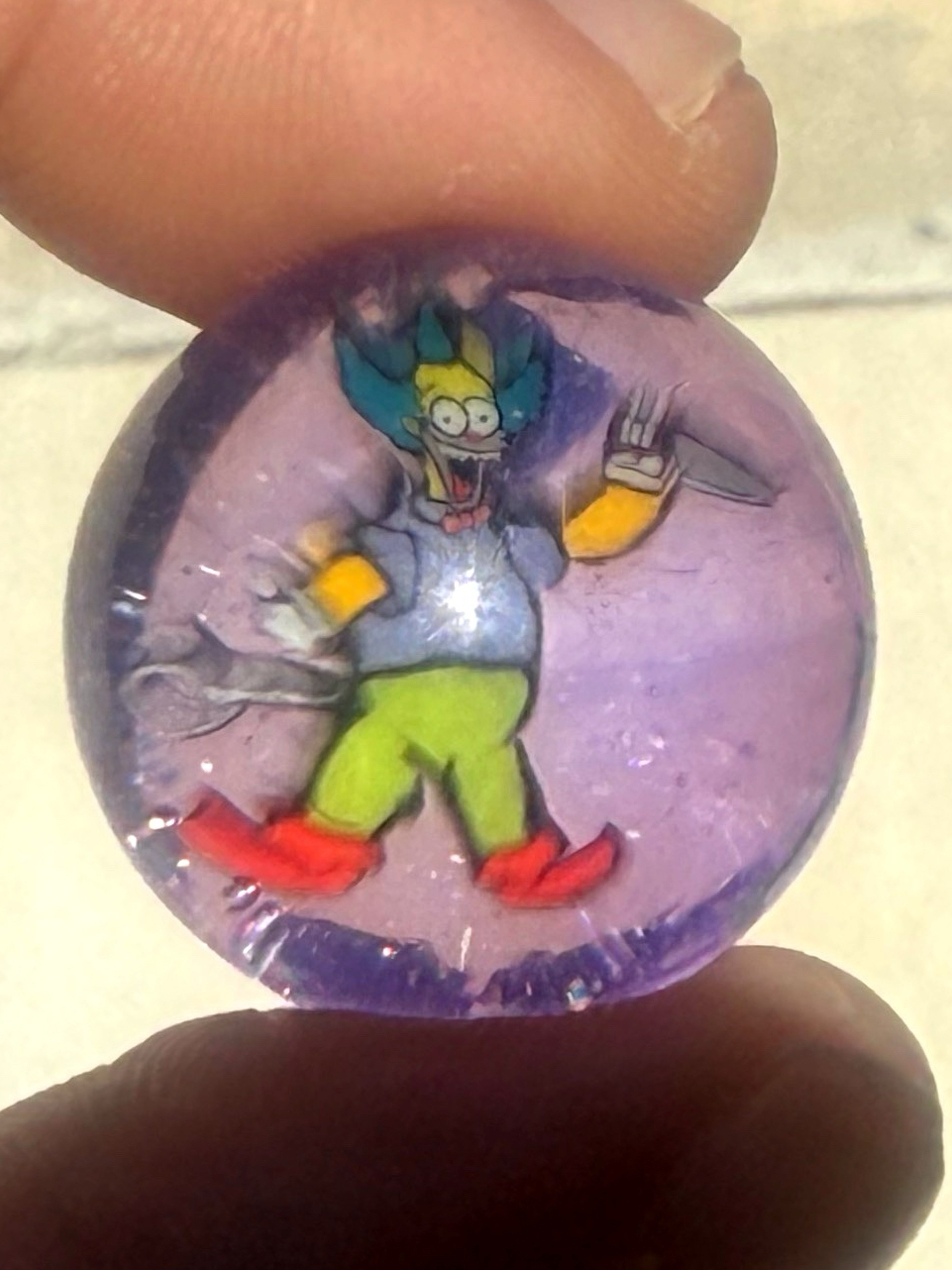 Preview pic of Keys Glass Evil Krusty Doll Marble
