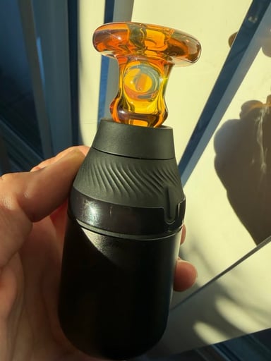 Preview pic of CloudedGlass NS Yellow Puffco Core Heady top W/ Opal