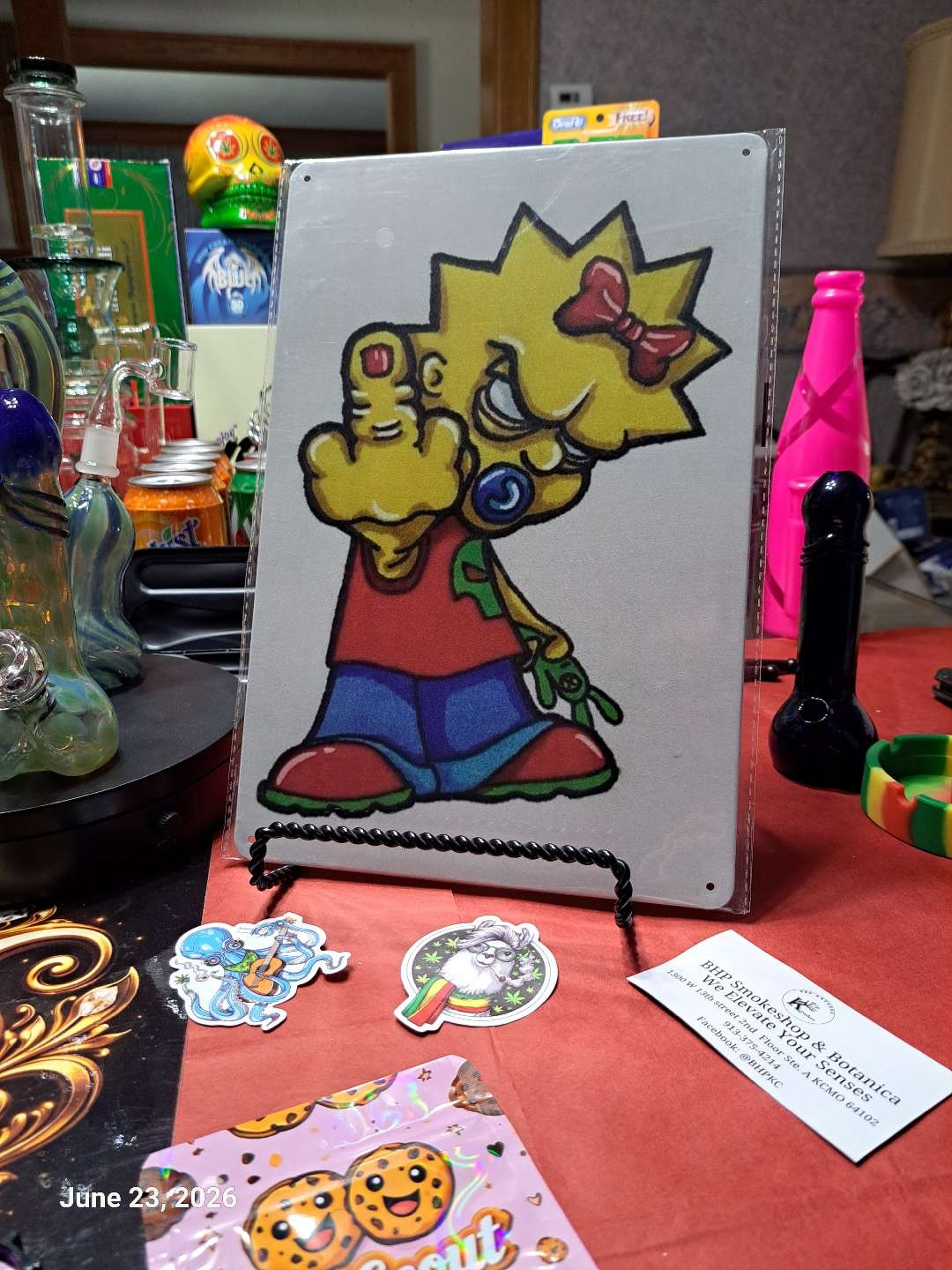 Decorative Stoner  Image Tin 8x12 Bad Bart Baby image 0