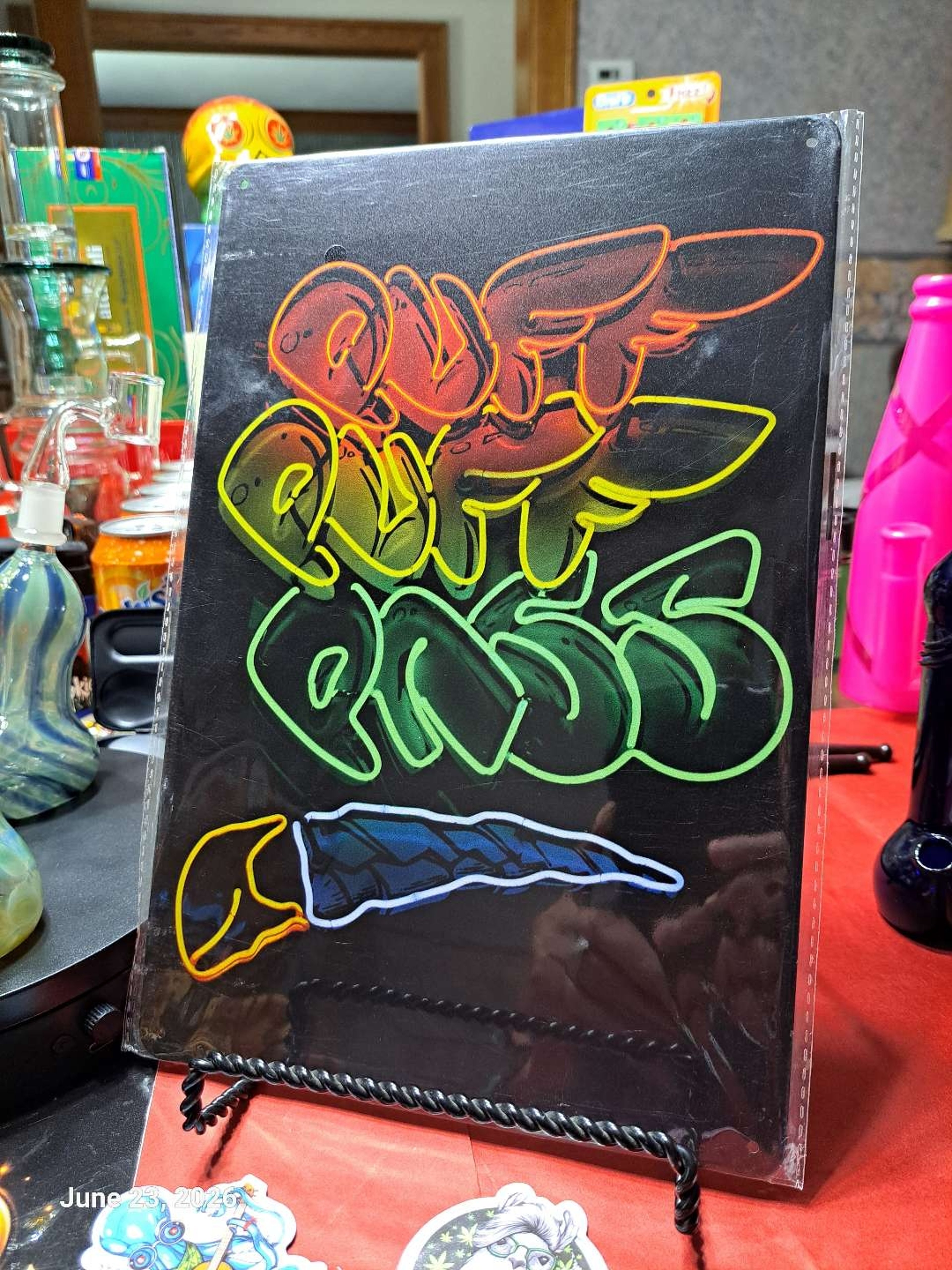Preview pic of Decorative Stoner  Image Tin 8x12 Puff Puff Pass