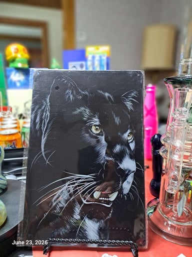 Preview pic of Decorative Stoner  Image Tin 8x12 Black Panther