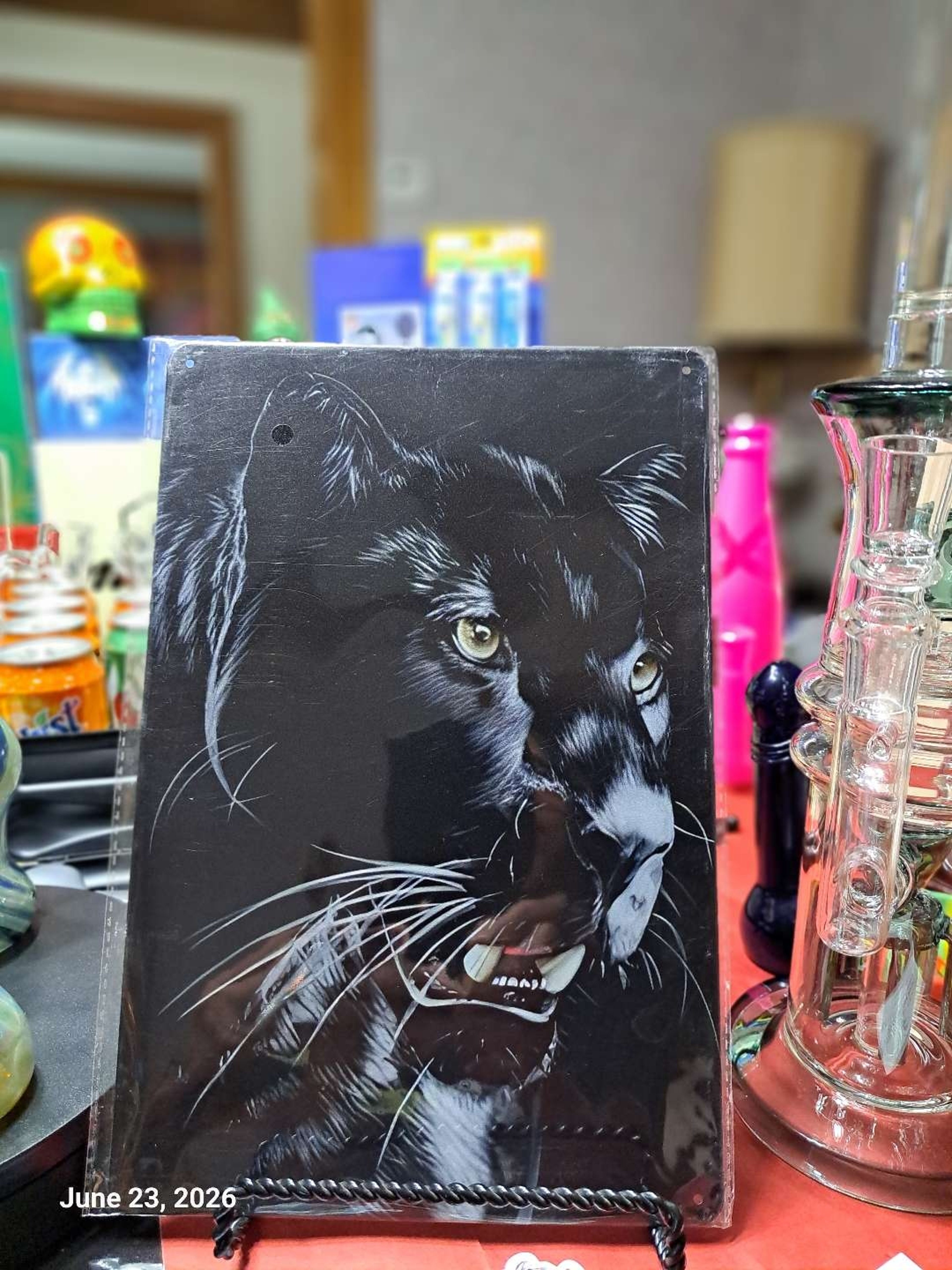 Decorative Stoner  Image Tin 8x12 Black Panther image 0