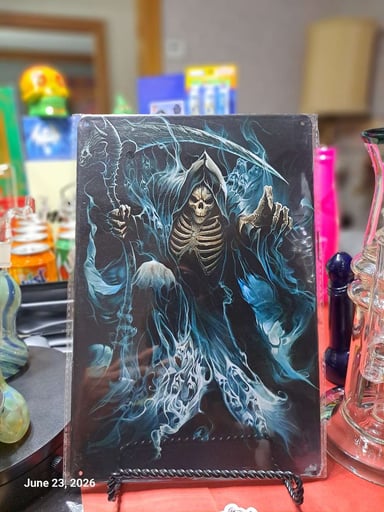 Preview pic of Decorative Stoner  Image Tin 8x12 reaper