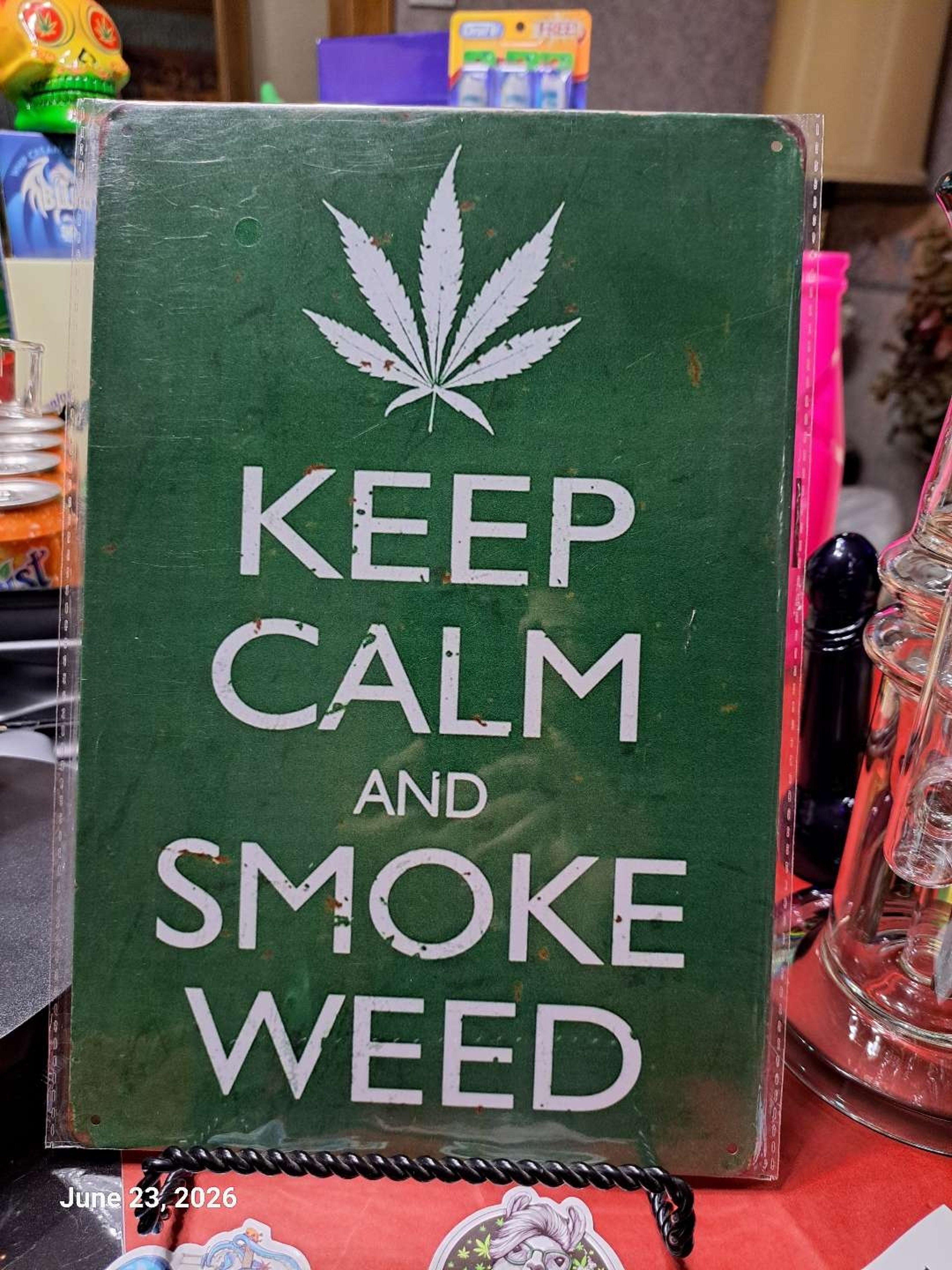 Preview pic of Decorative Stoner  Image Tin 8x12 Keep Calm