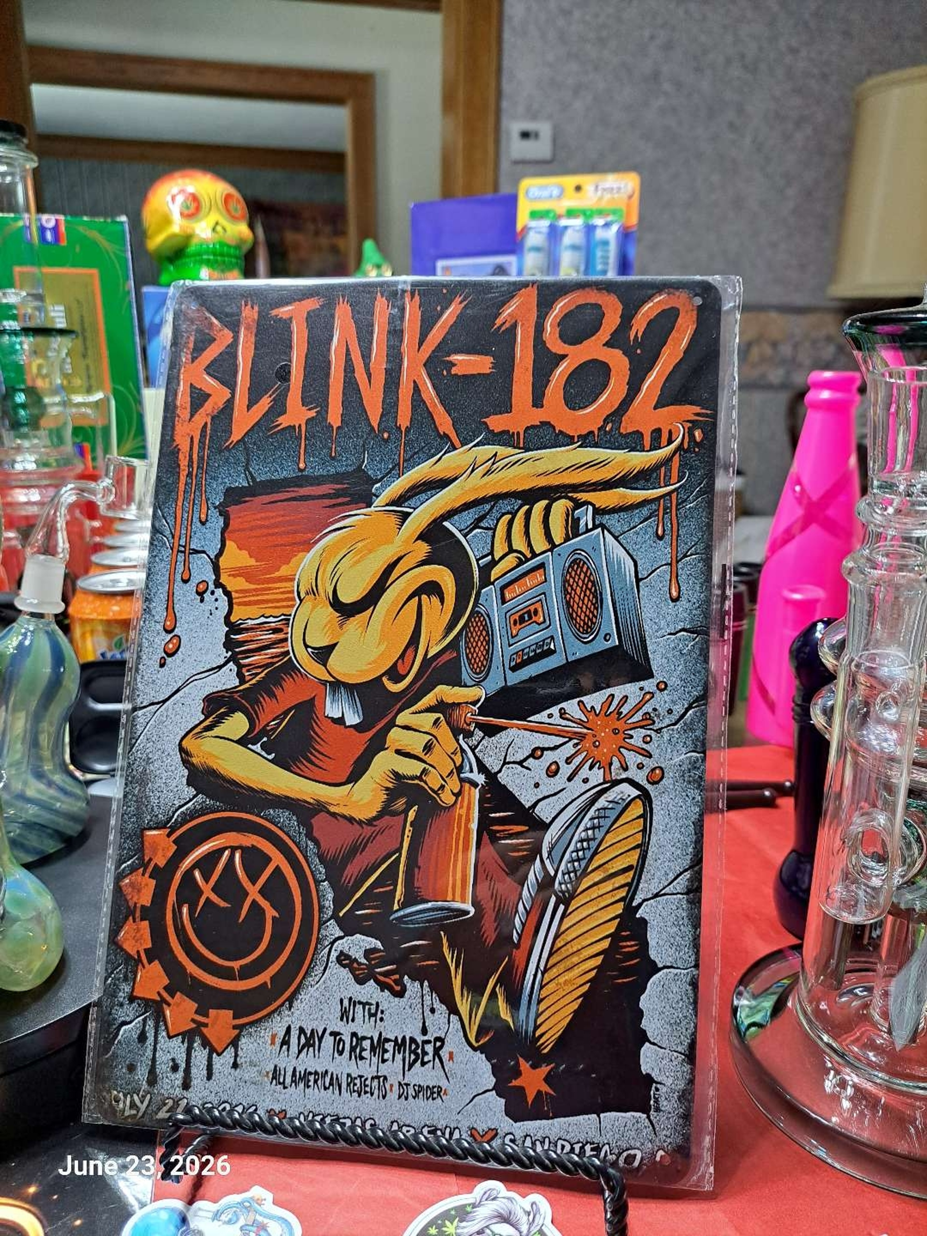 Preview pic of Decorative Stoner  Image Tin 8x12 Blink-182