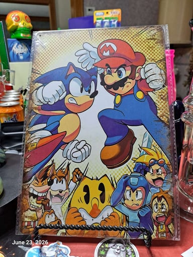 Preview pic of Decorative Stoner  Image Tin 8x12 Sonic & Mario