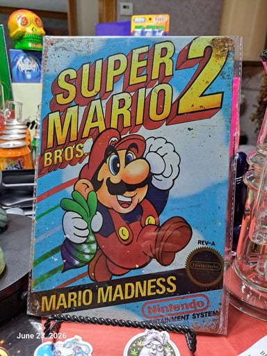 Preview pic of Decorative Stoner  Image Tin 8x12 Super Mario 2
