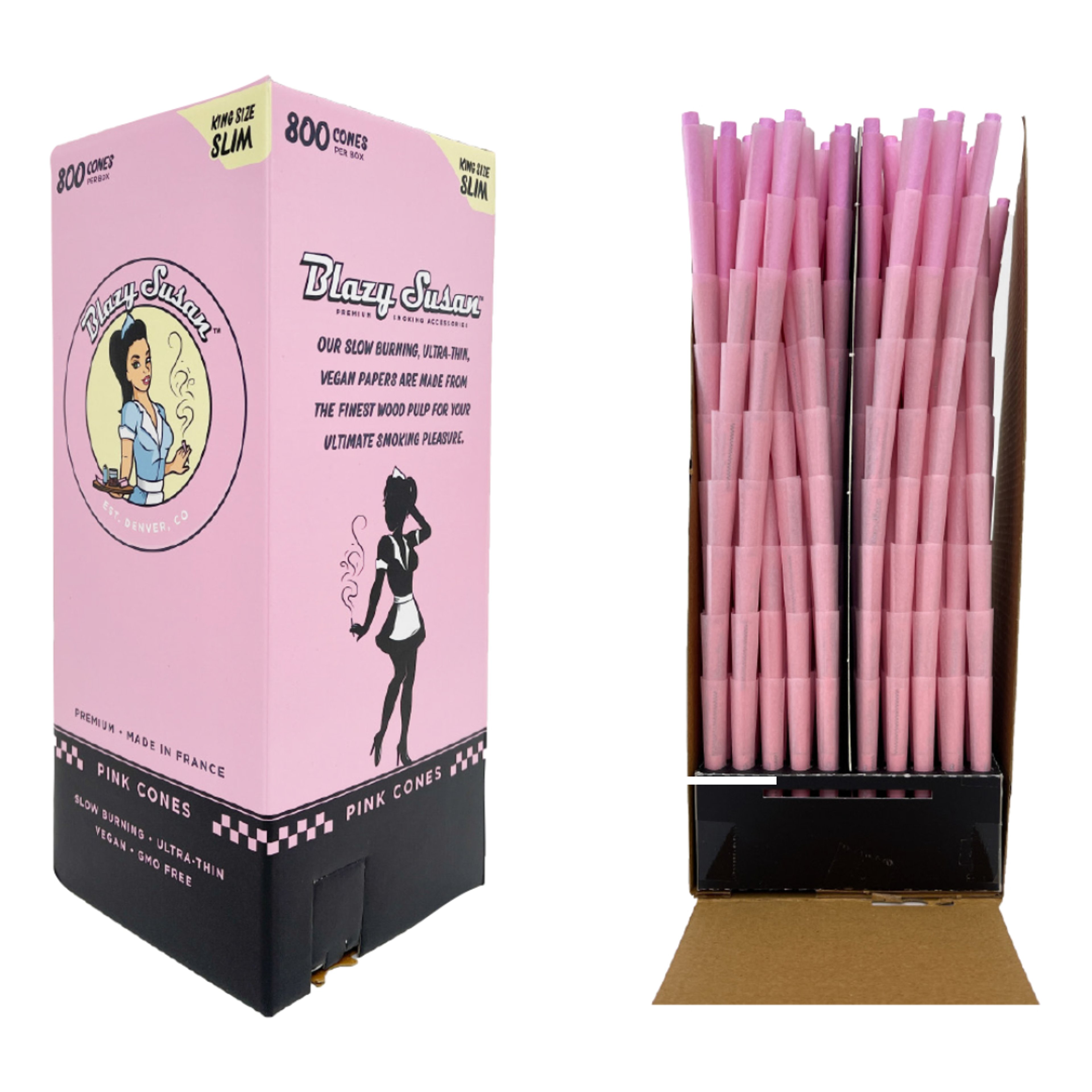 Preview pic of Blazy Susan Pre Rolled Cones | King Size | 800 Count
