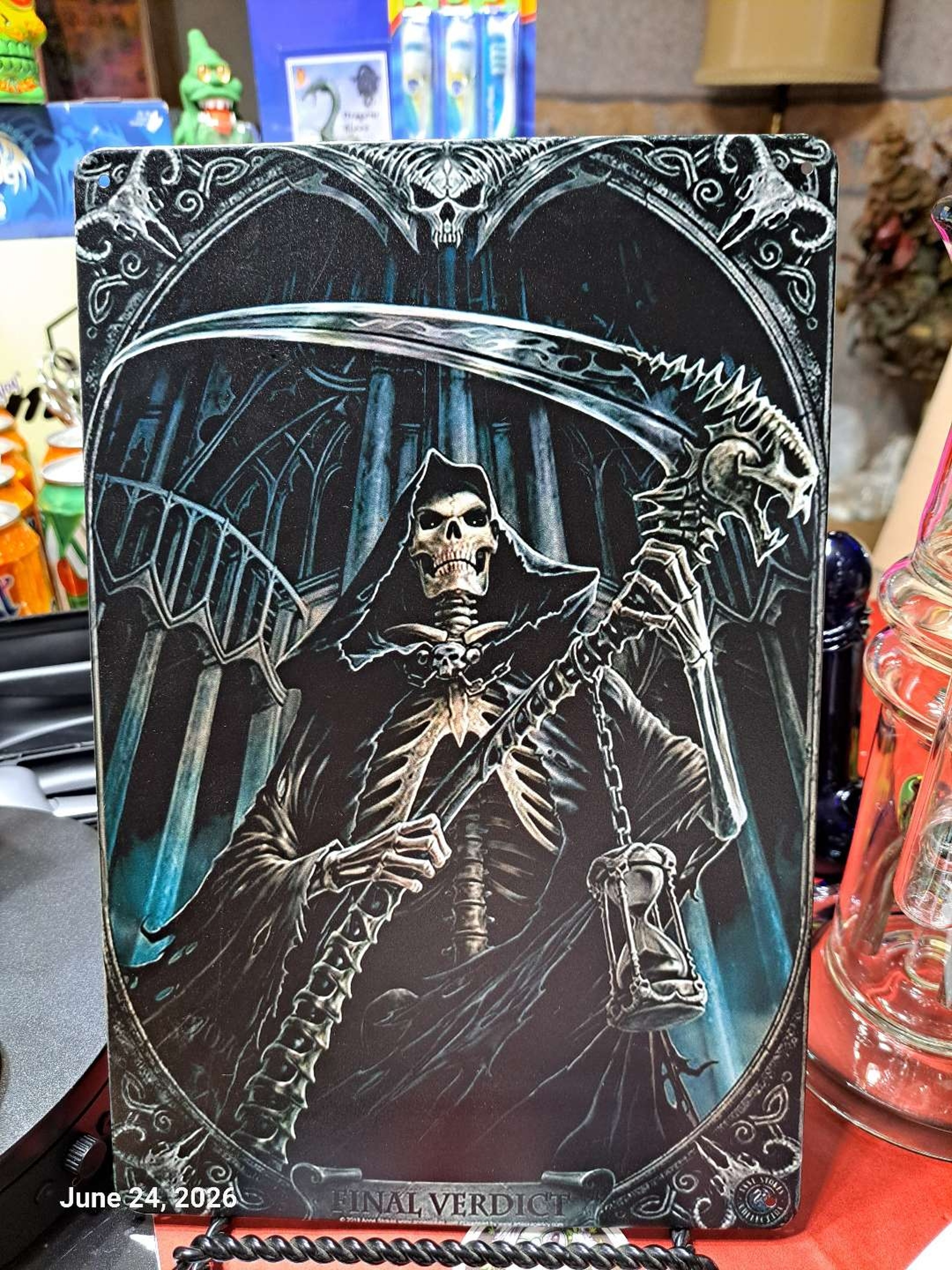 Preview pic of Decorative Stoner  Image Tin 8x12 Reaper Final Verdict