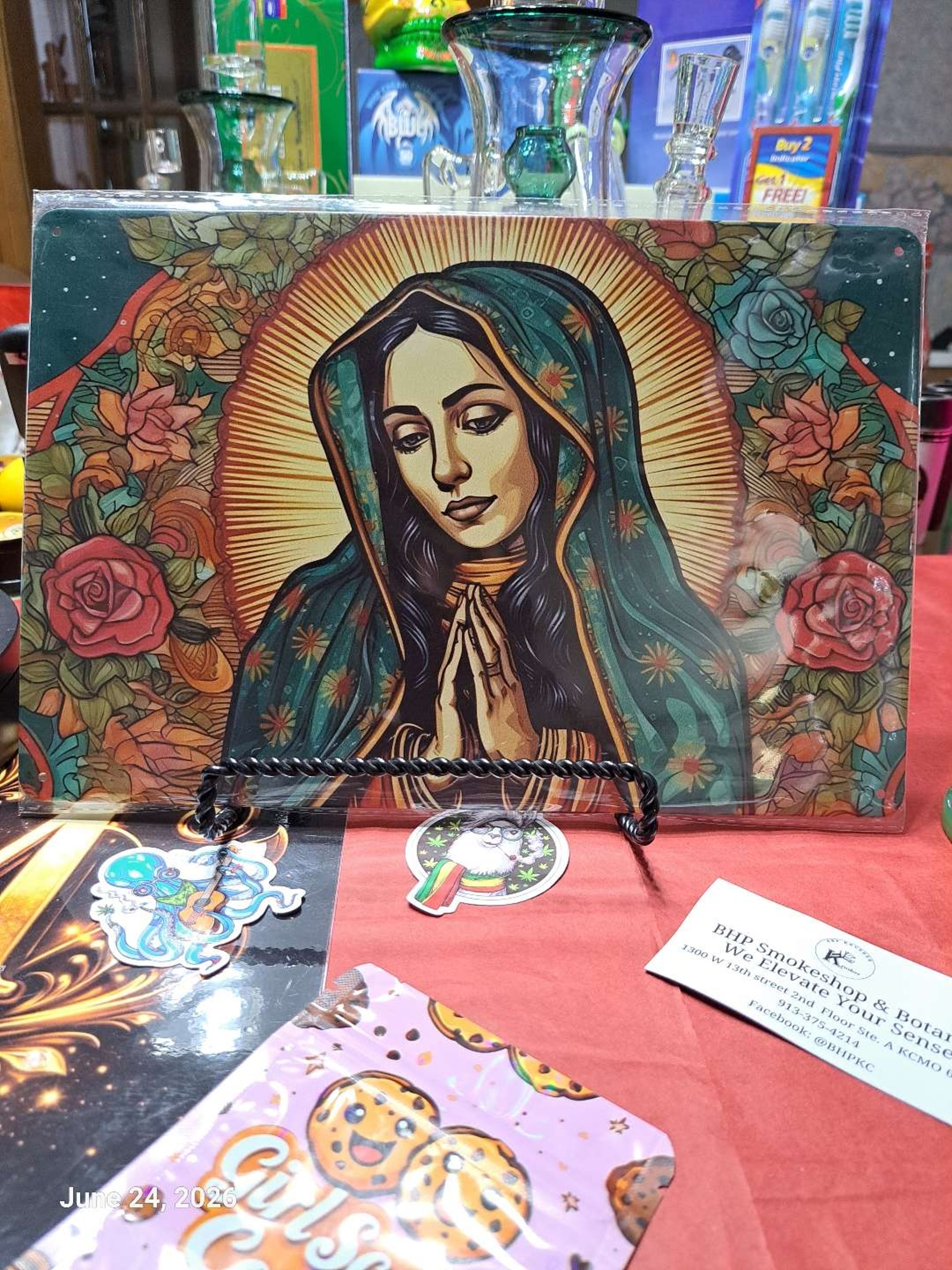 Preview pic of Decorative Stoner  Image Tin 8x12 Guadelupe