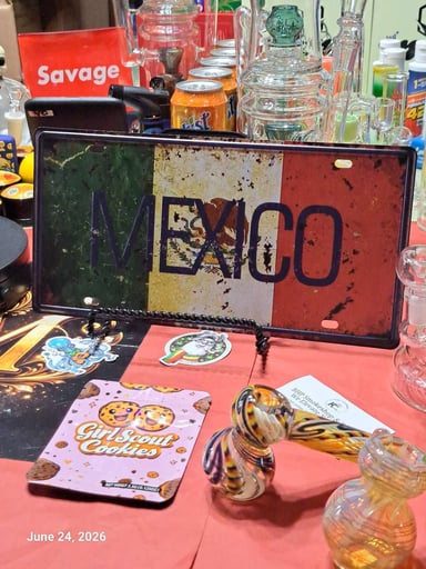 Preview pic of Decorative Stoner  Image Tin 8x12 Mexico Plate