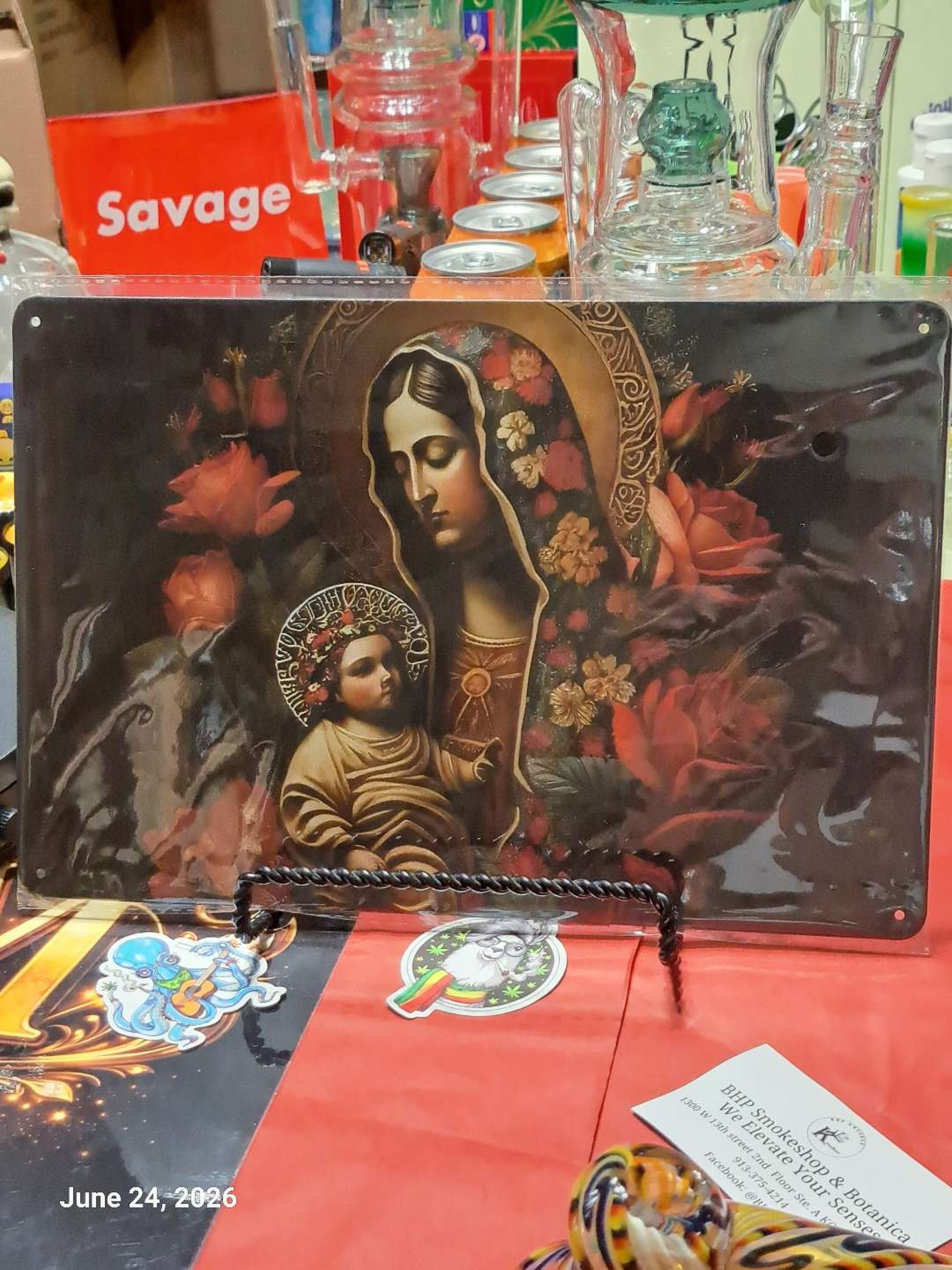 Preview pic of Decorative Stoner  Image Tin 8x12 Mary and Child