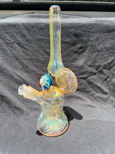 Preview pic of Fumed out 10mm, 2 hole removable diffy floater.