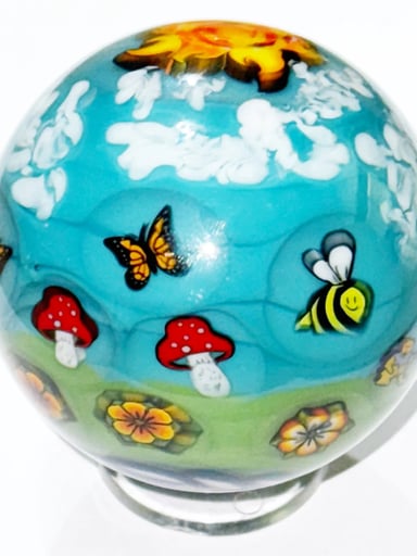 Preview pic of Malachi Wilkinson Large Flower Garden Marble