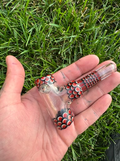 Preview pic of Timeless glass dot stack corn cob pipe